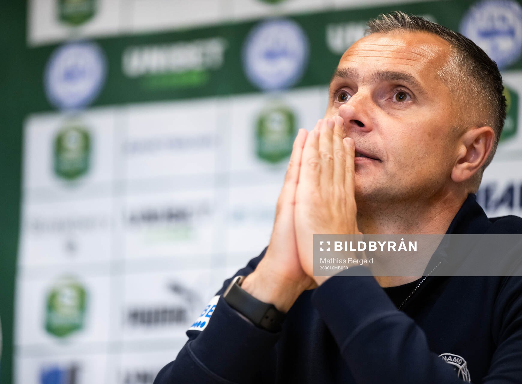 IFK Värnamos tränare Srdjan Tufegdzic på presskonferensen