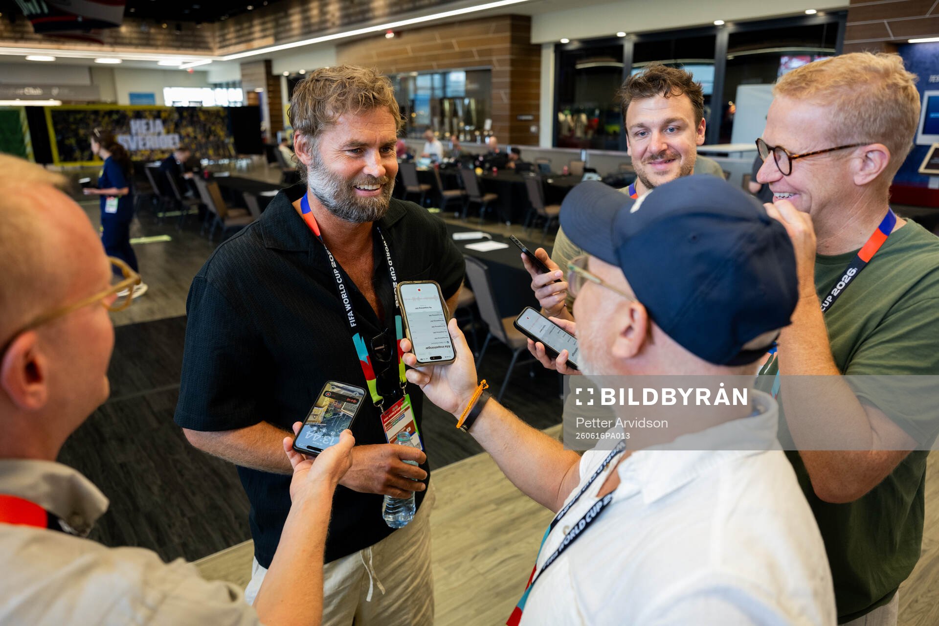 Olof Mellberg of the Swedish broadcaster SVT at a press
