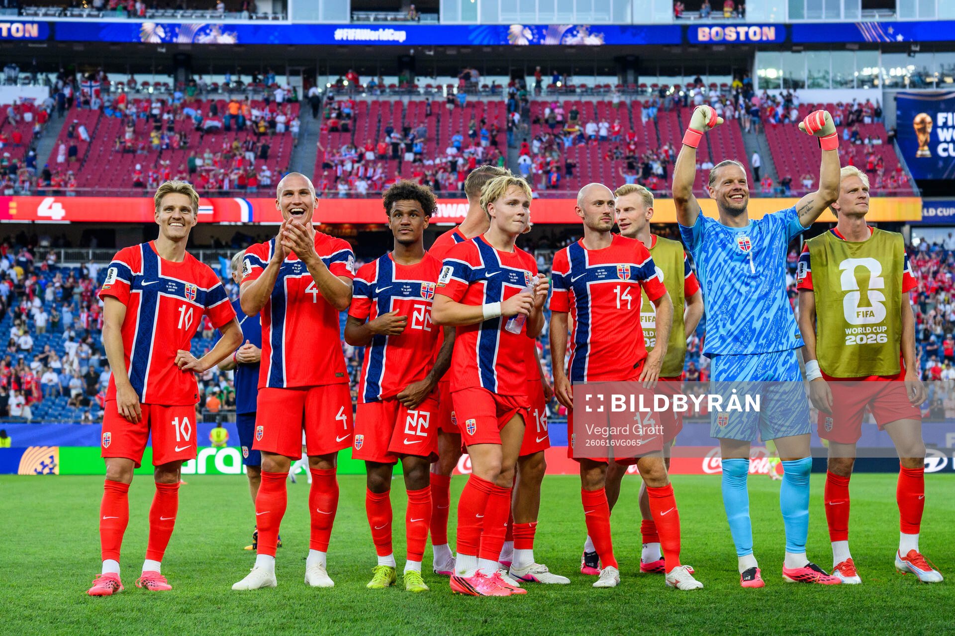 Martin Ødegaard, Leo Østigård and goalkeeper Ørjan
