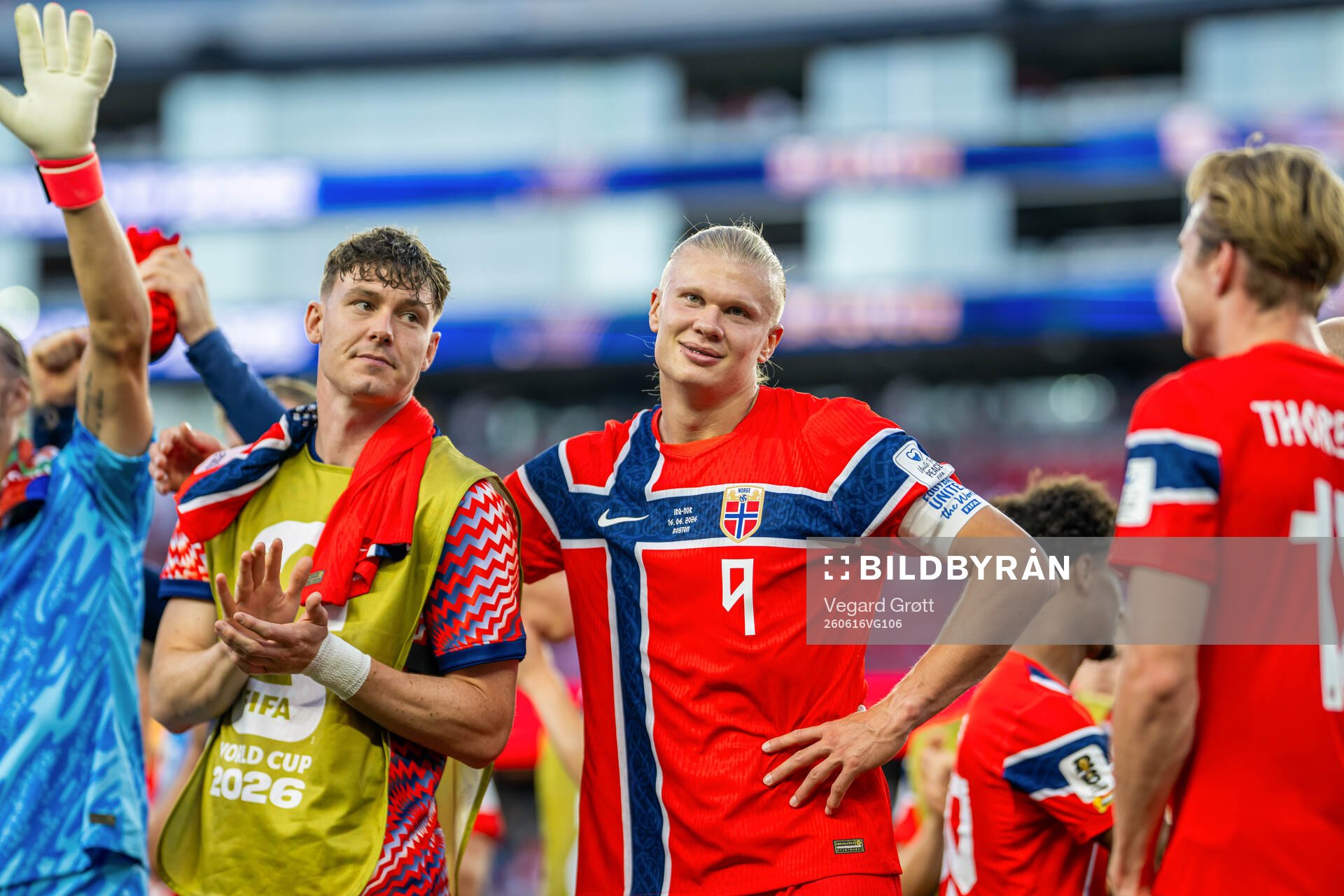 Jørgen Strand Larsen and Erling Braut Haaland of Norway