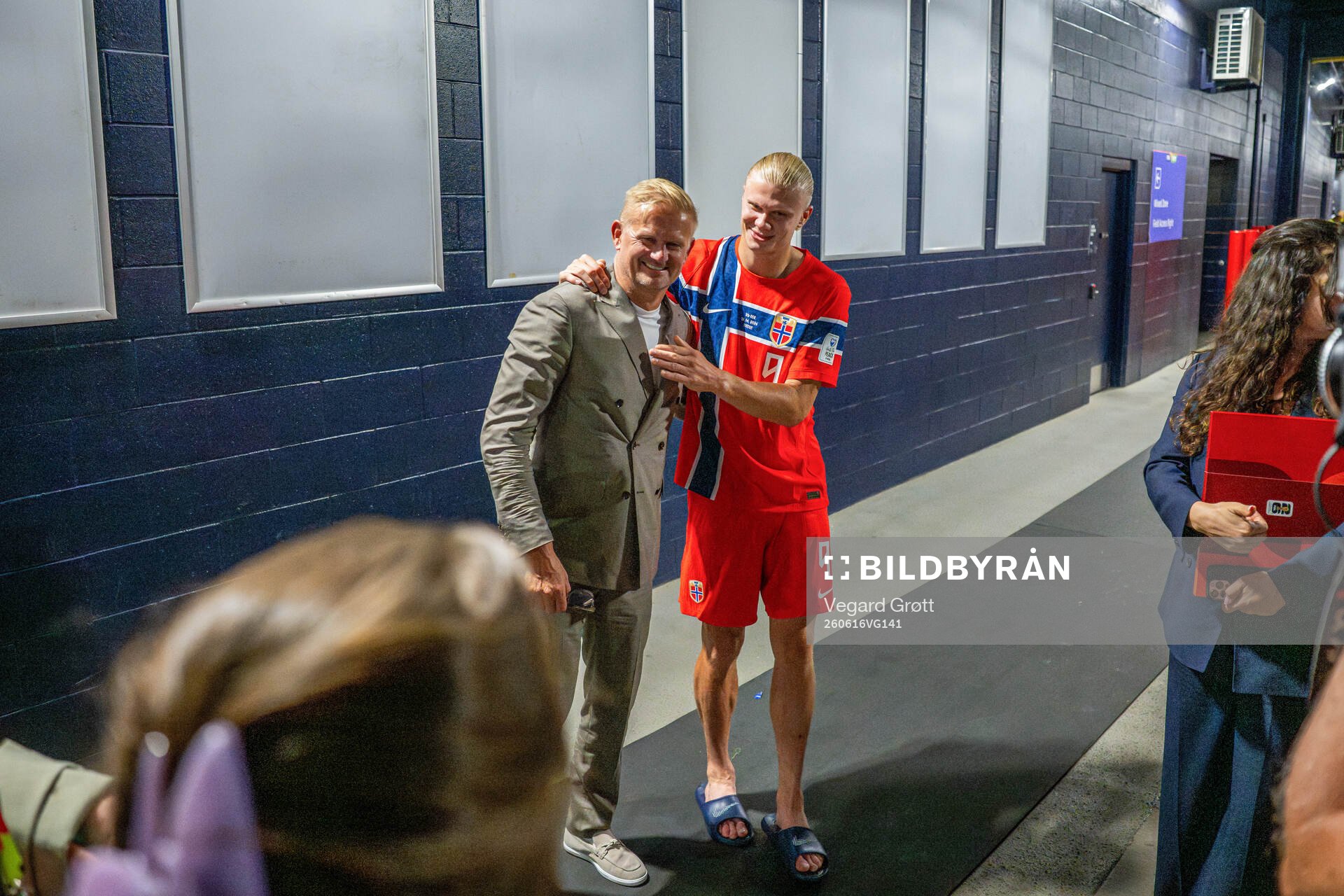 Erling Braut Haaland of Norway together with his dad Alfie