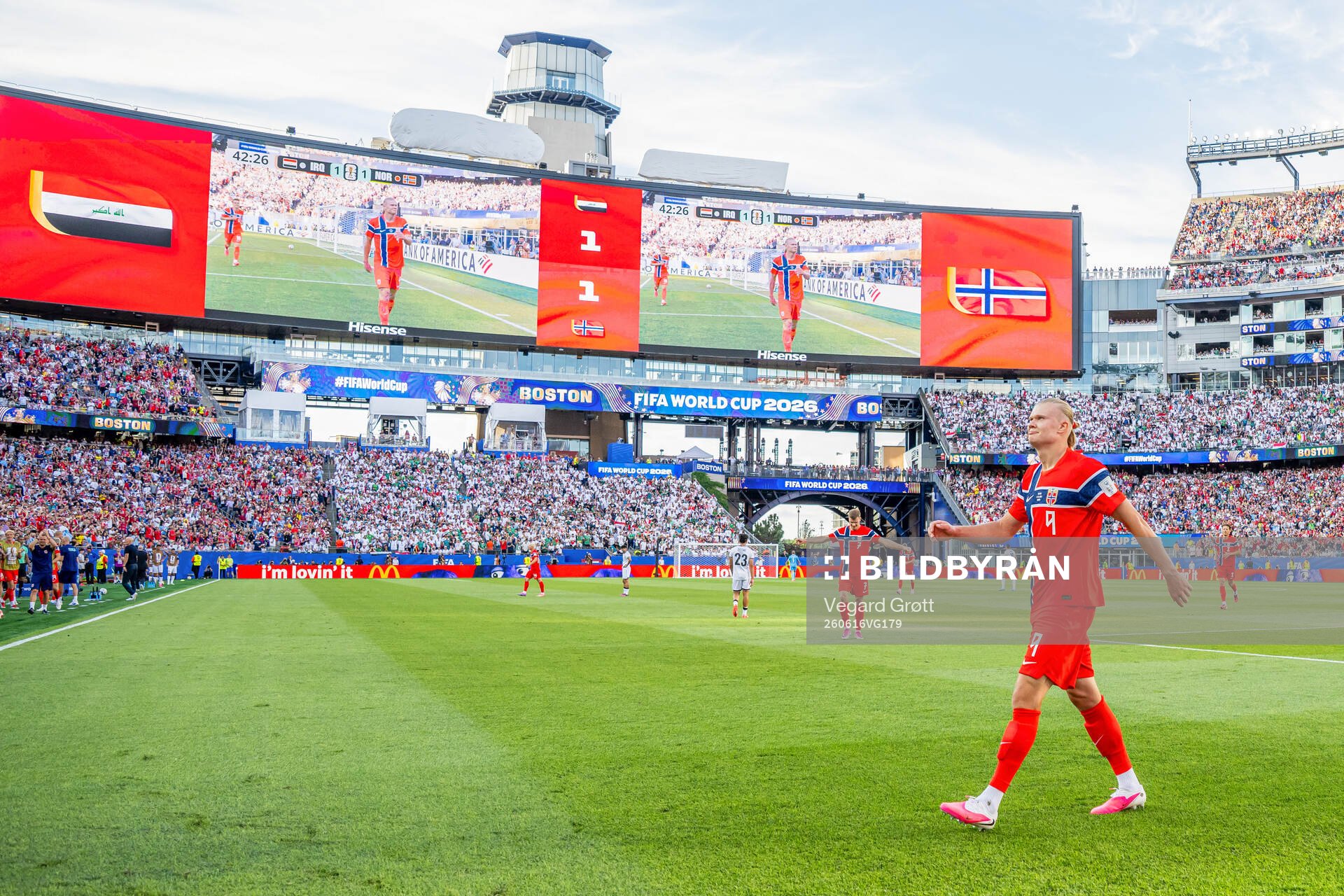 Erling Braut Haaland of Norway celebrates