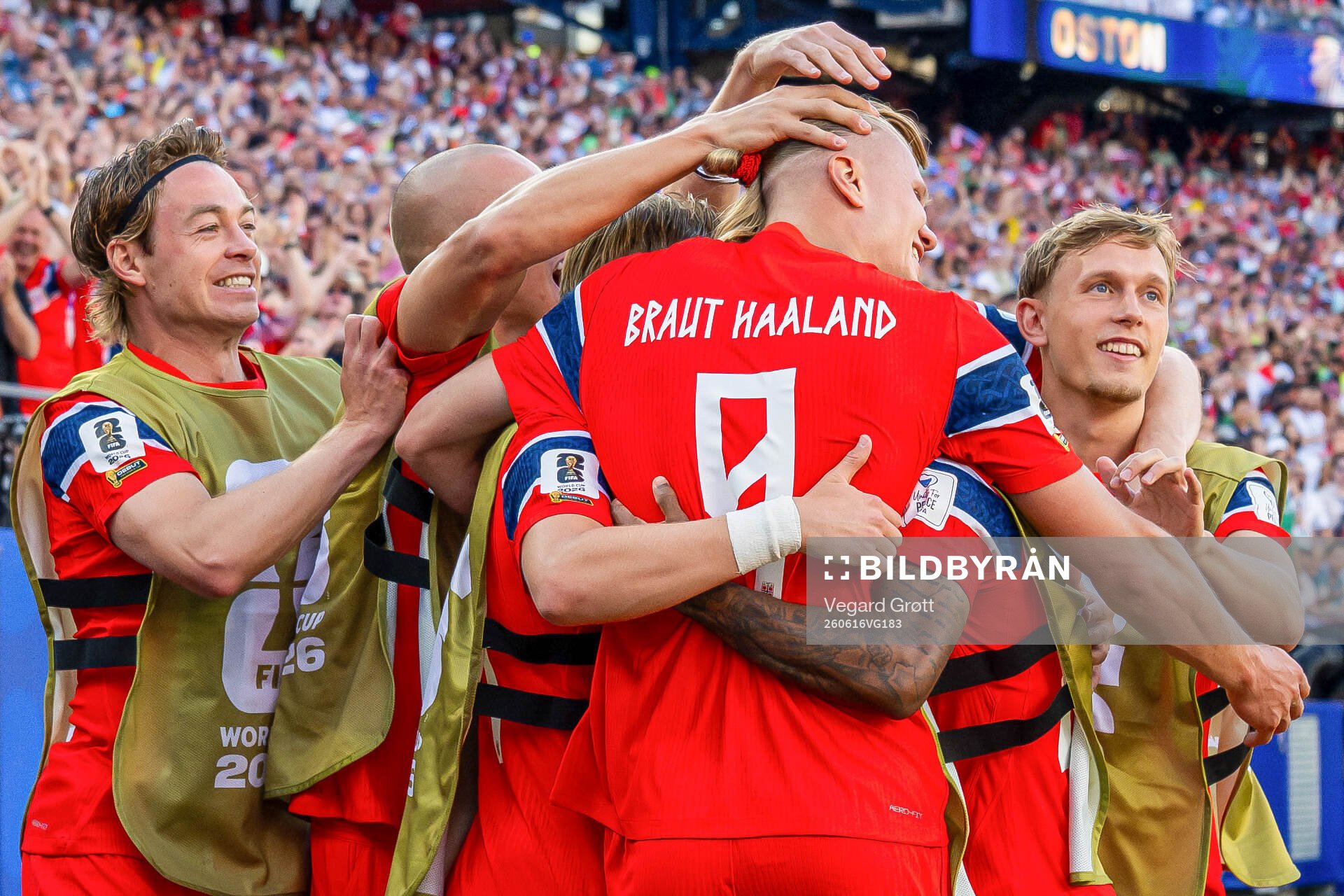 Erling Braut Haaland of Norway celebrates with Patrick