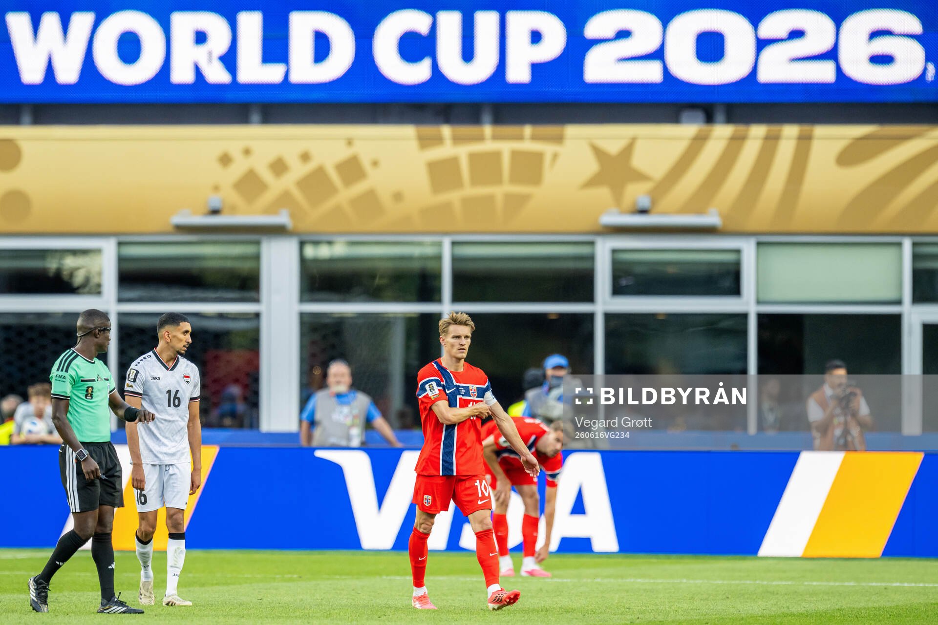Martin Ødegaard of Norway is being substituted