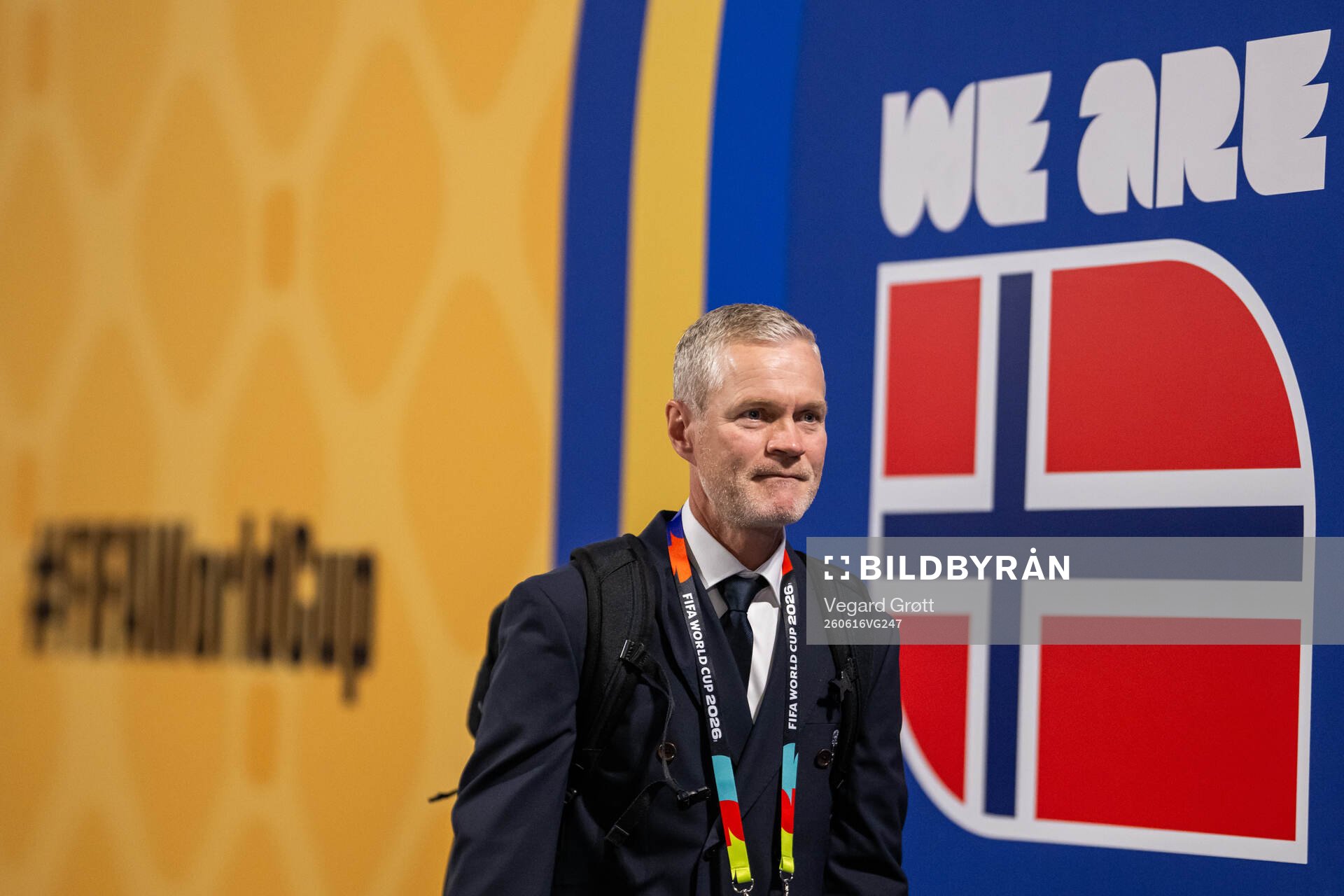 Are Hokstad, team manager of Norway, arrives