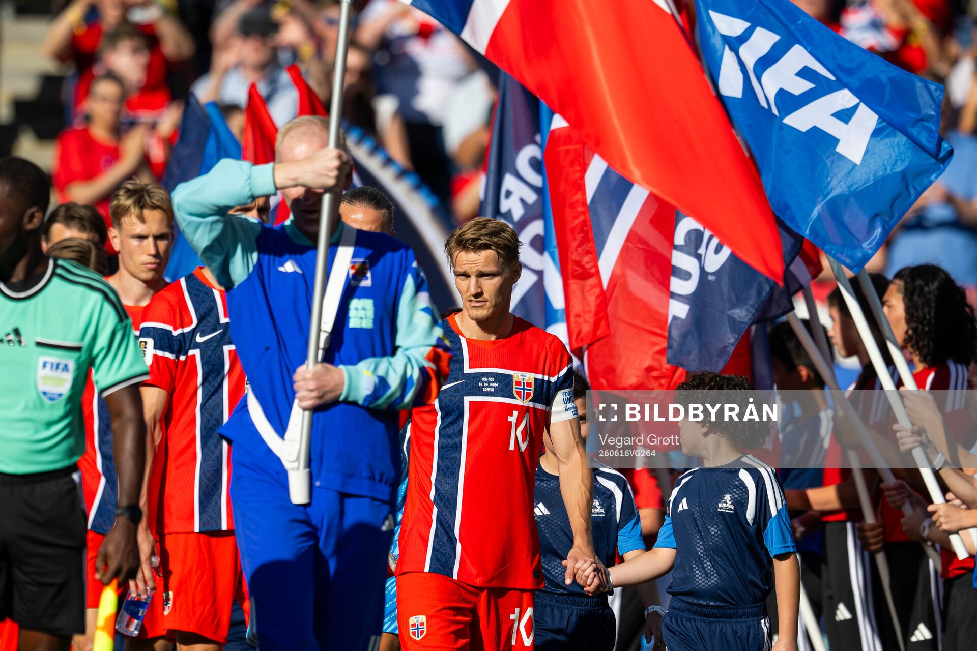 Martin Ødegaard of Norway enters the pitch