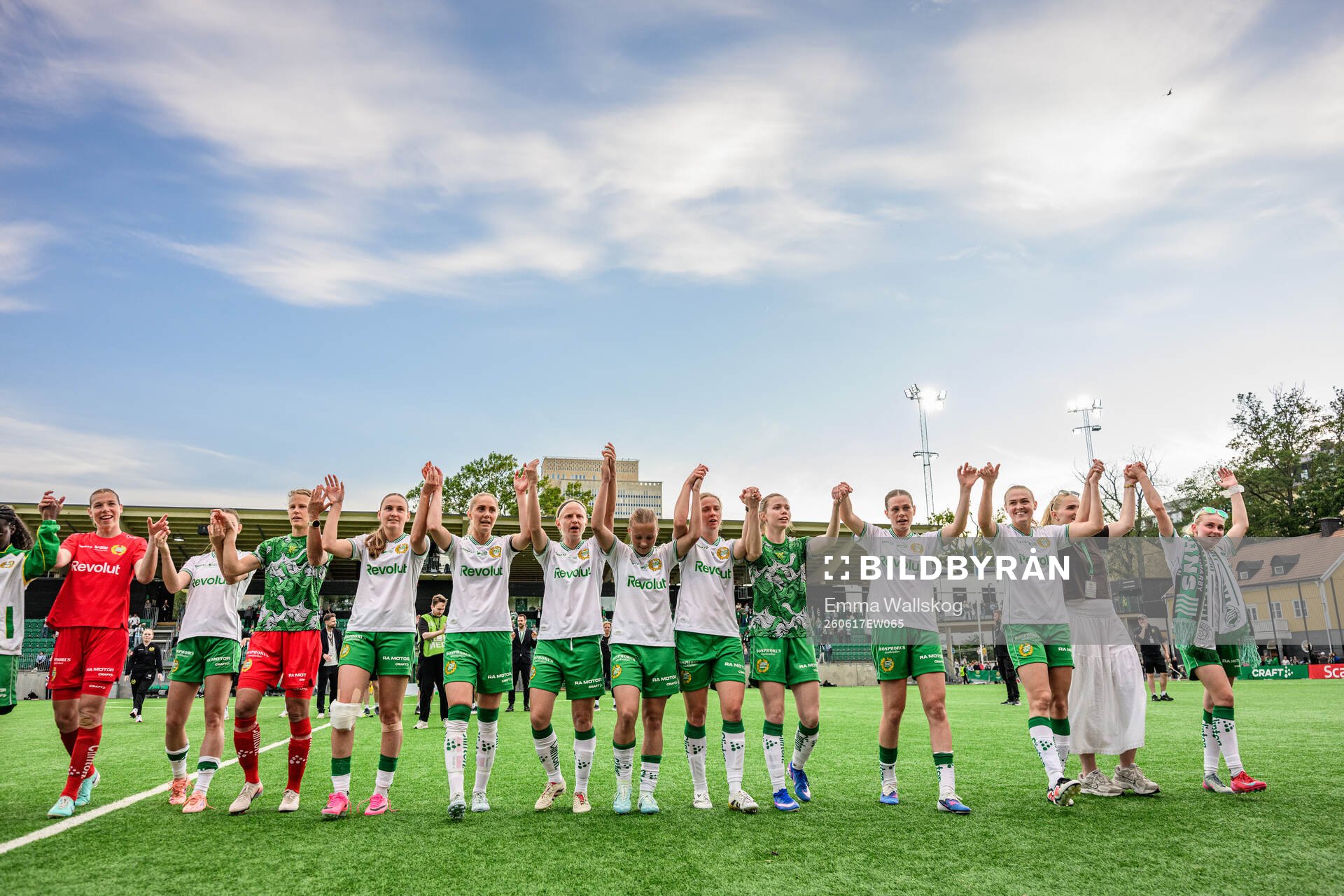 Hammarbys spelare jublar