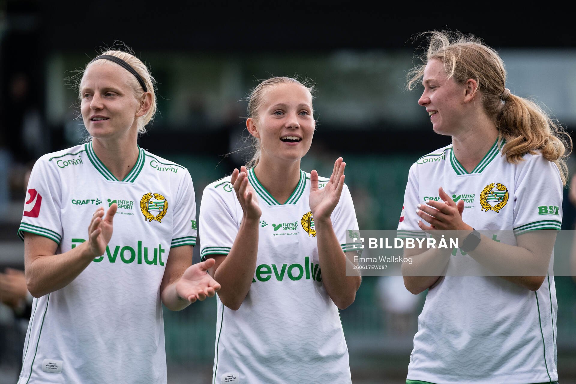 Hammarbys Madison Pogarch, Fanny Peterson och Hannah