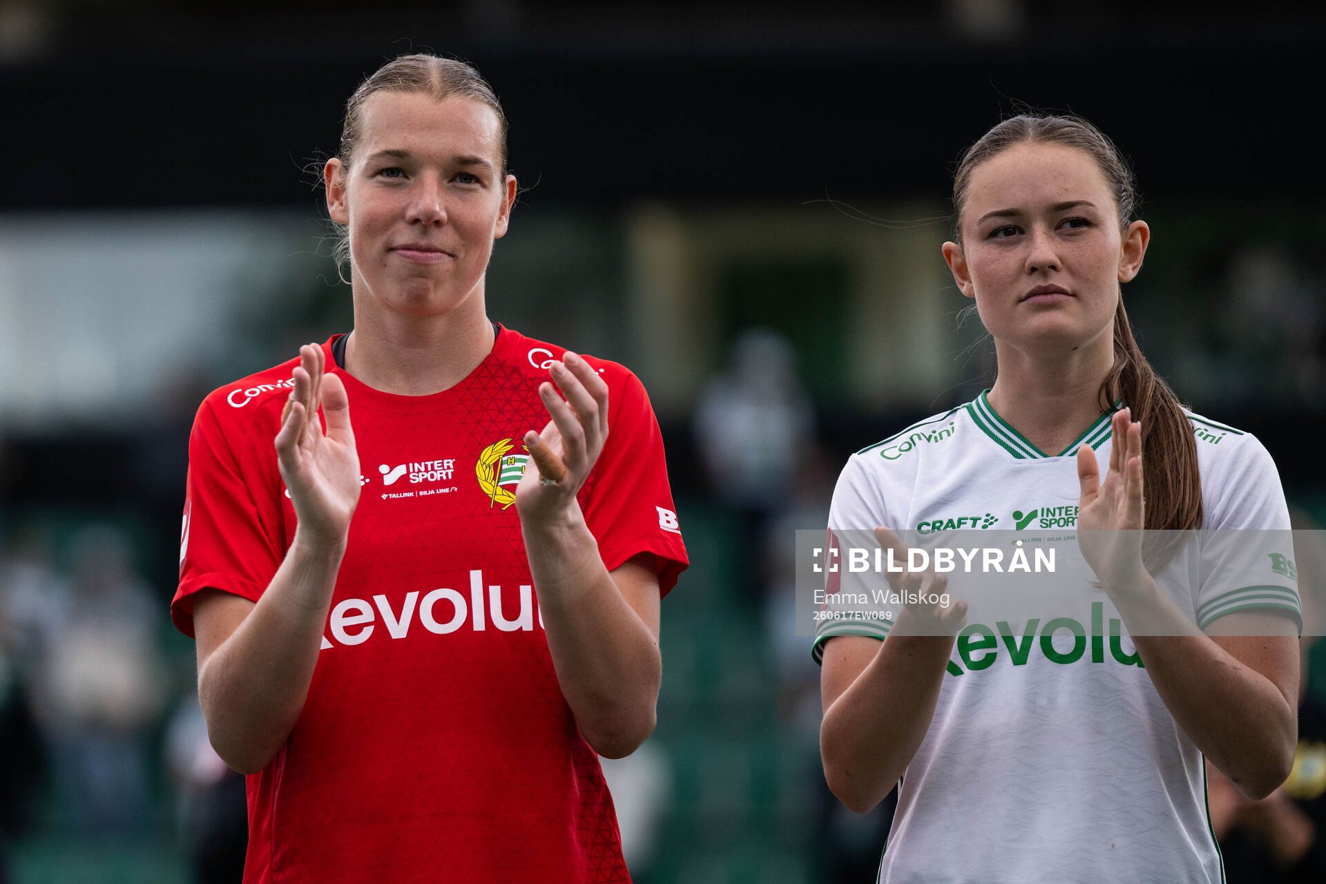 Hammarbys målvakt Melina Loeck och Svea Rehnberg