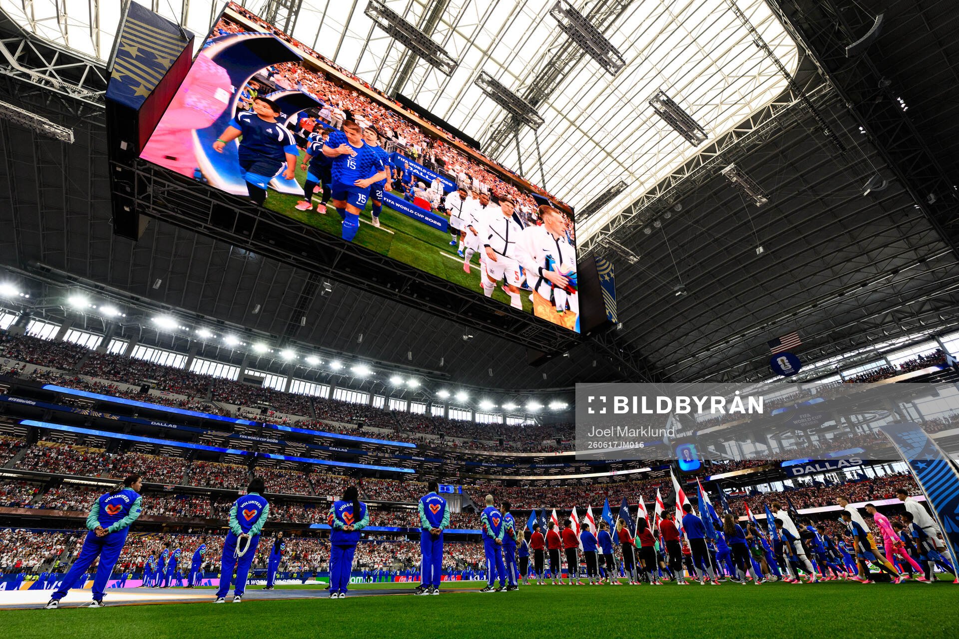 Players of England and of Croatia