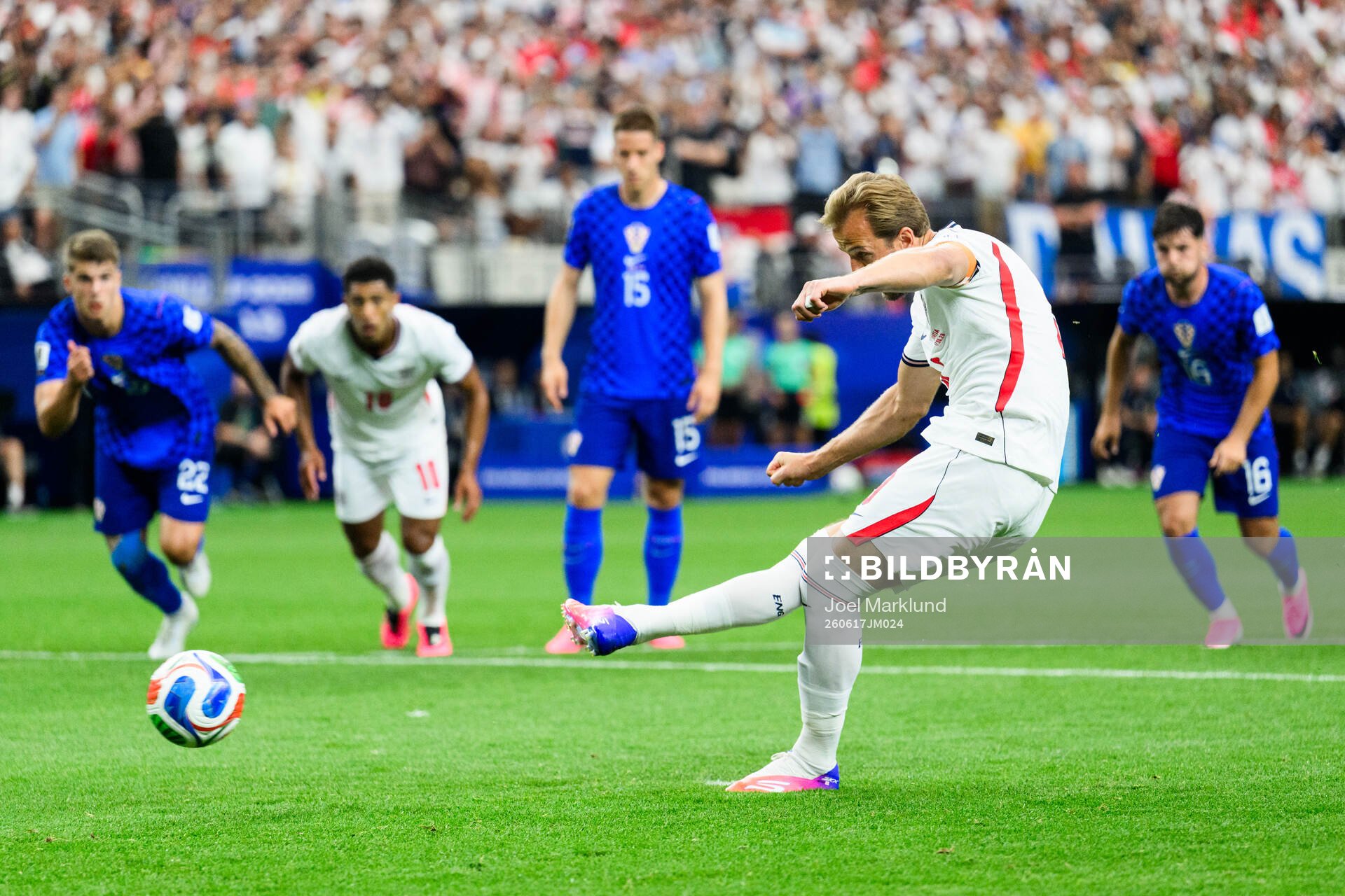 Harry Kane of England with a penalty kick