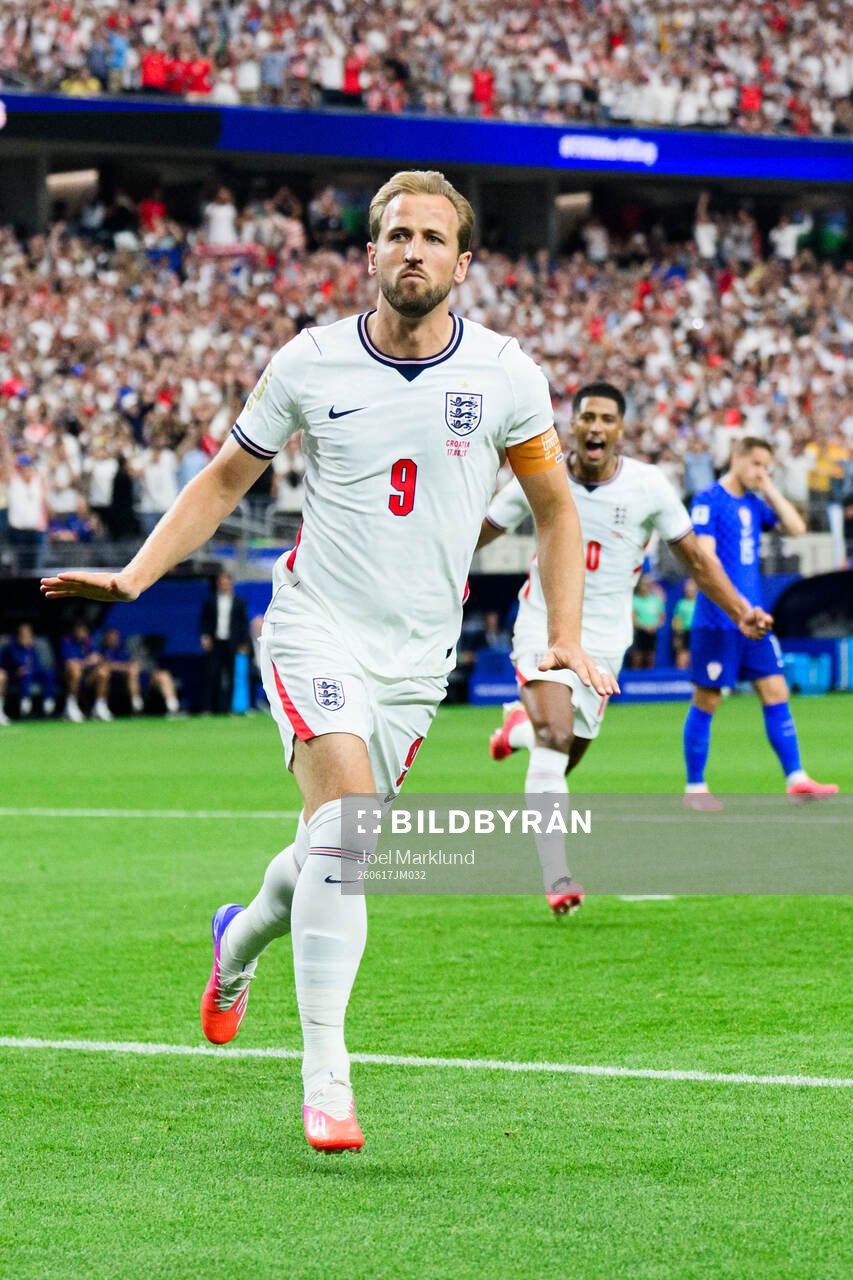 Harry Kane of England celebrates scoring 1-0