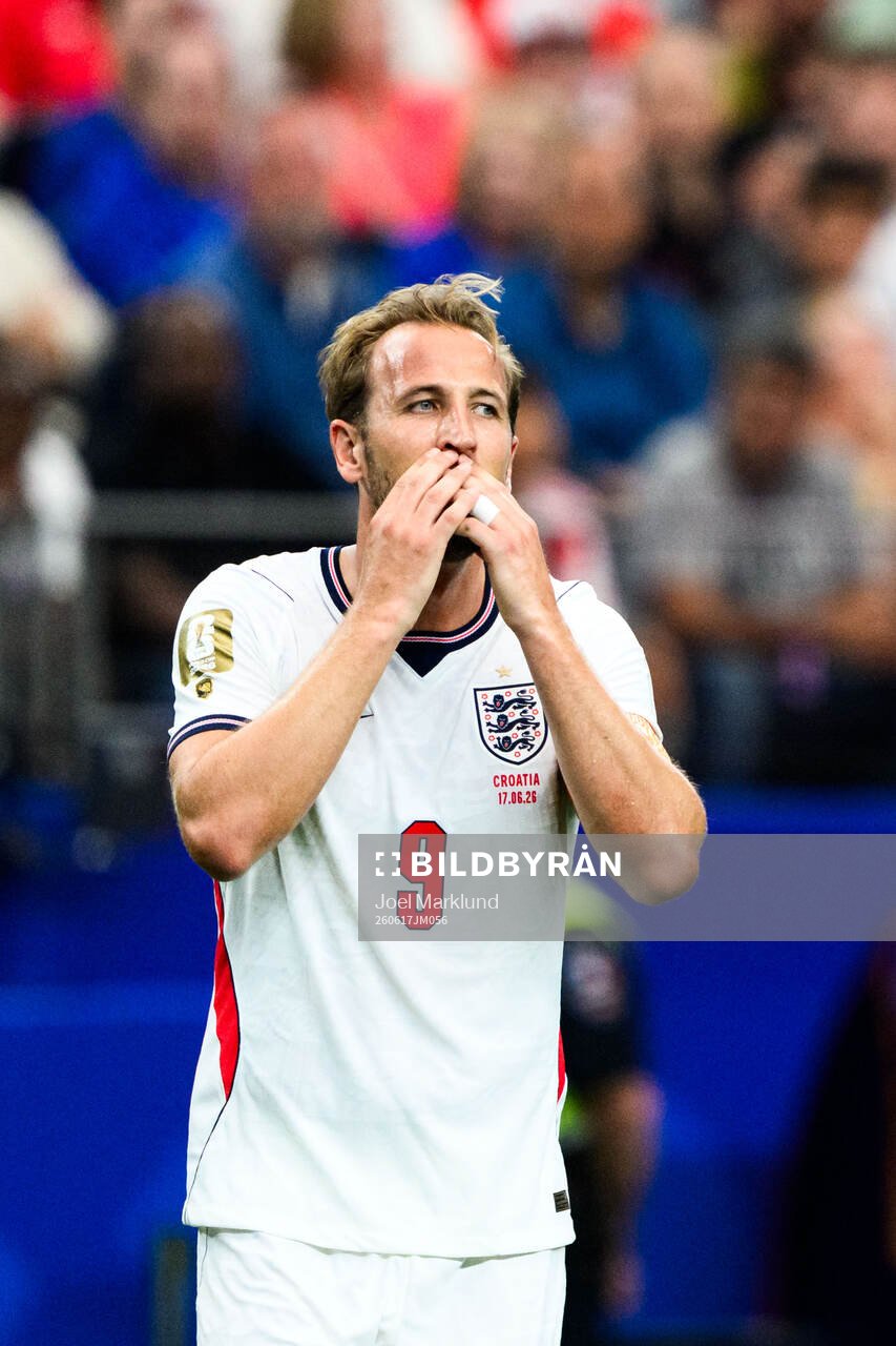Harry Kane of England looks dejected
