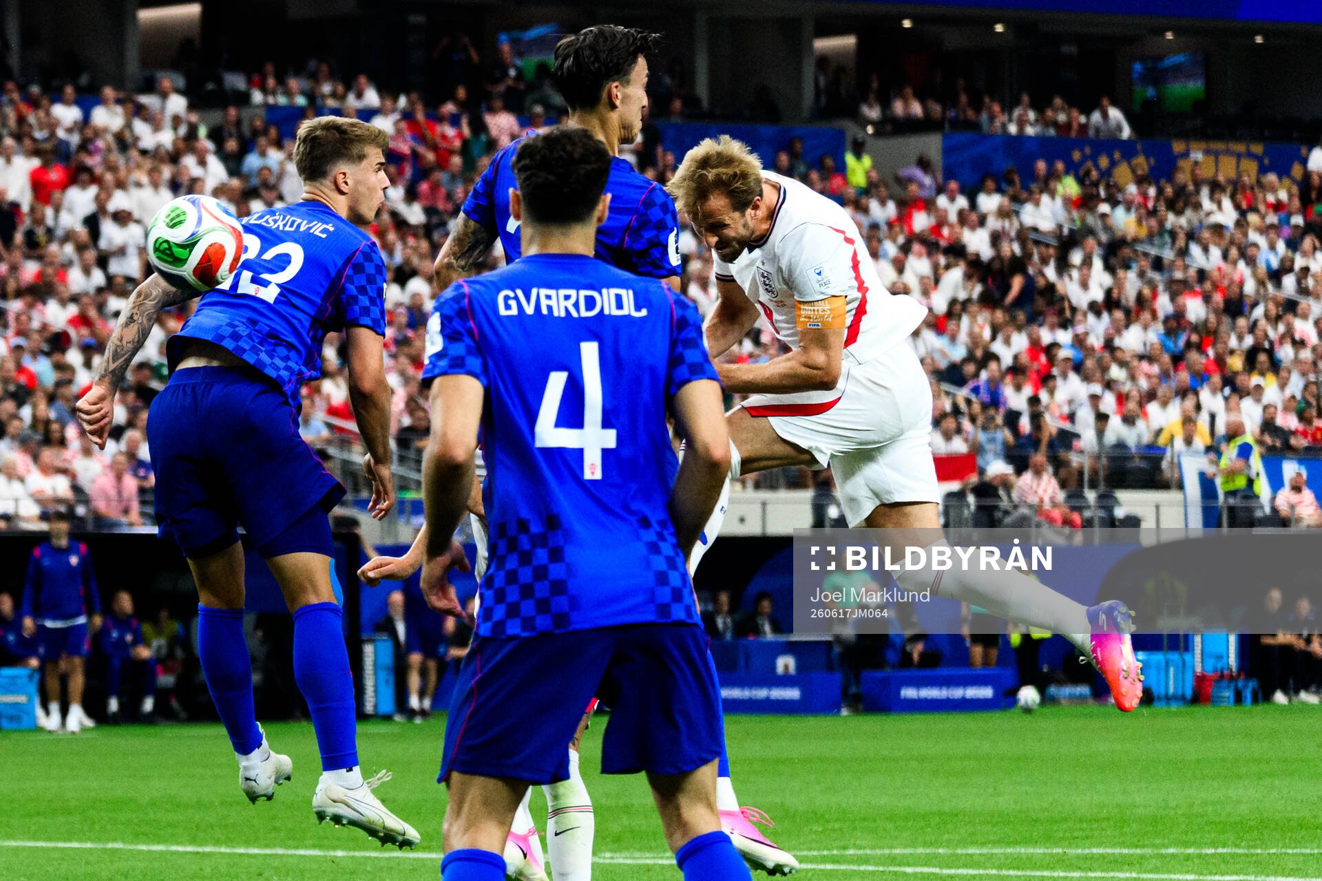 Harry Kane of England scores 2-1