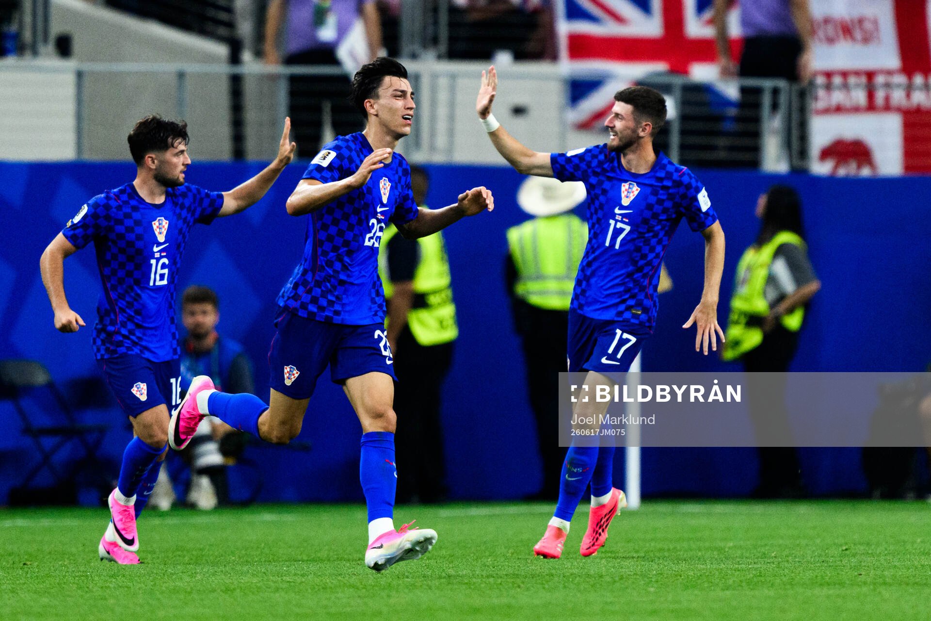 Martin Baturina, Petar Musa and Petar Sucic of Croatia