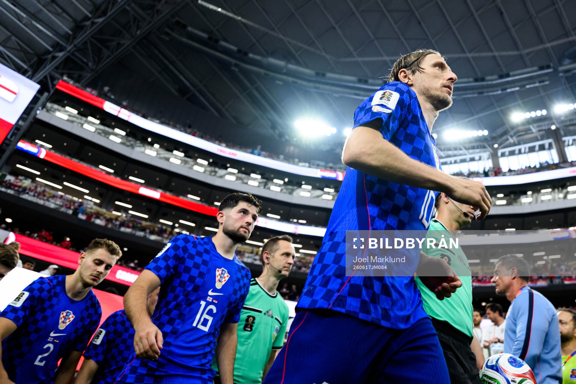 Josip Stanisic, Martin Baturina and Luka Modric of Croatia