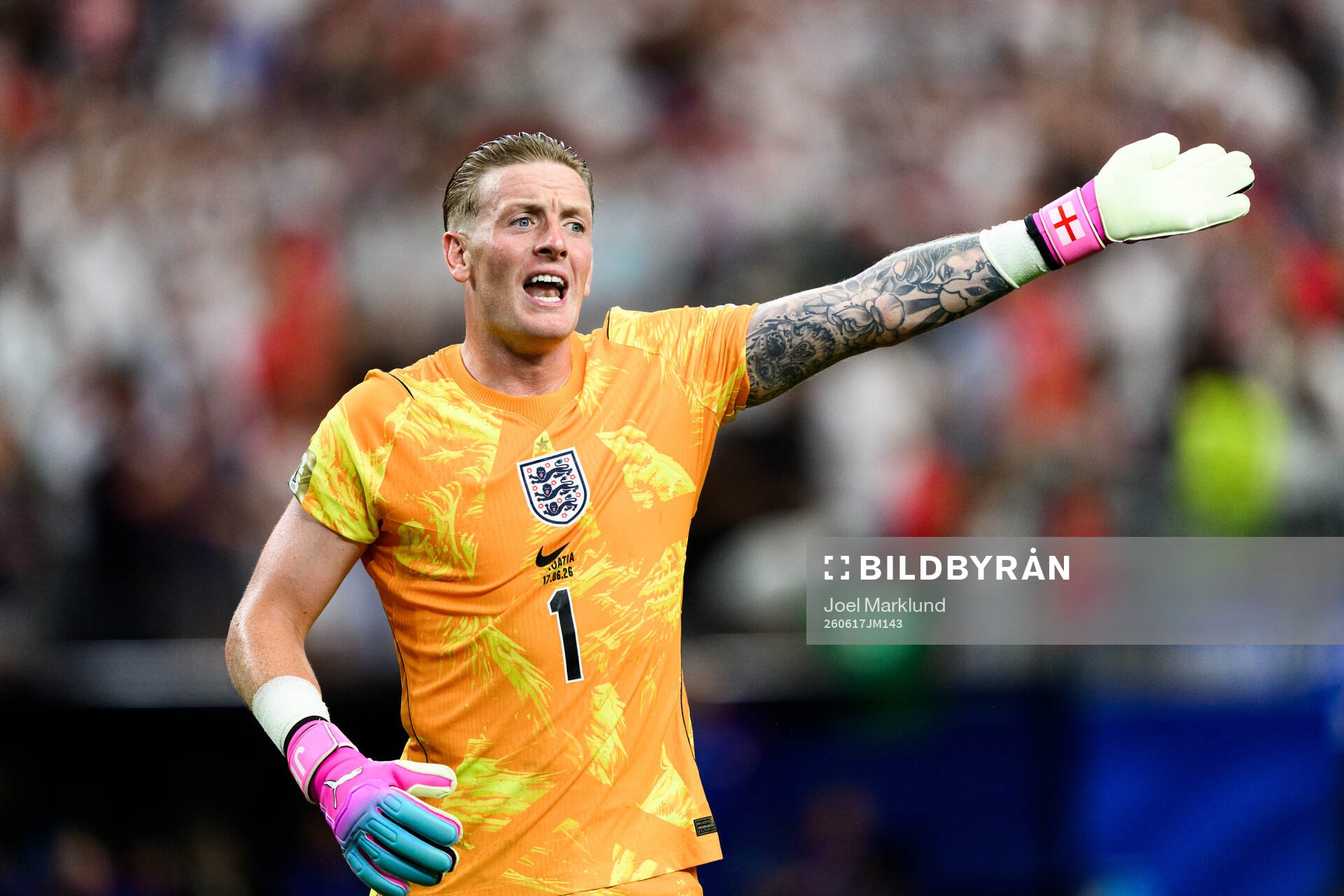 Goalkeeper Jordan Pickford of England
