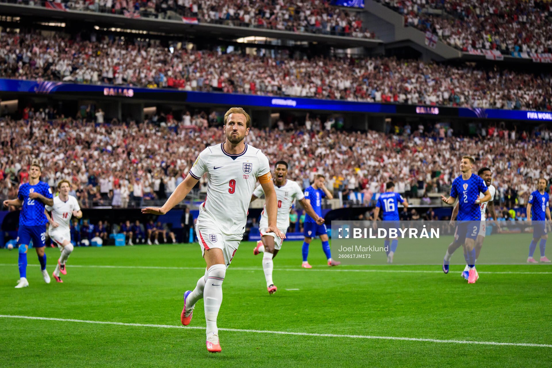 Harry Kane of England celebrates