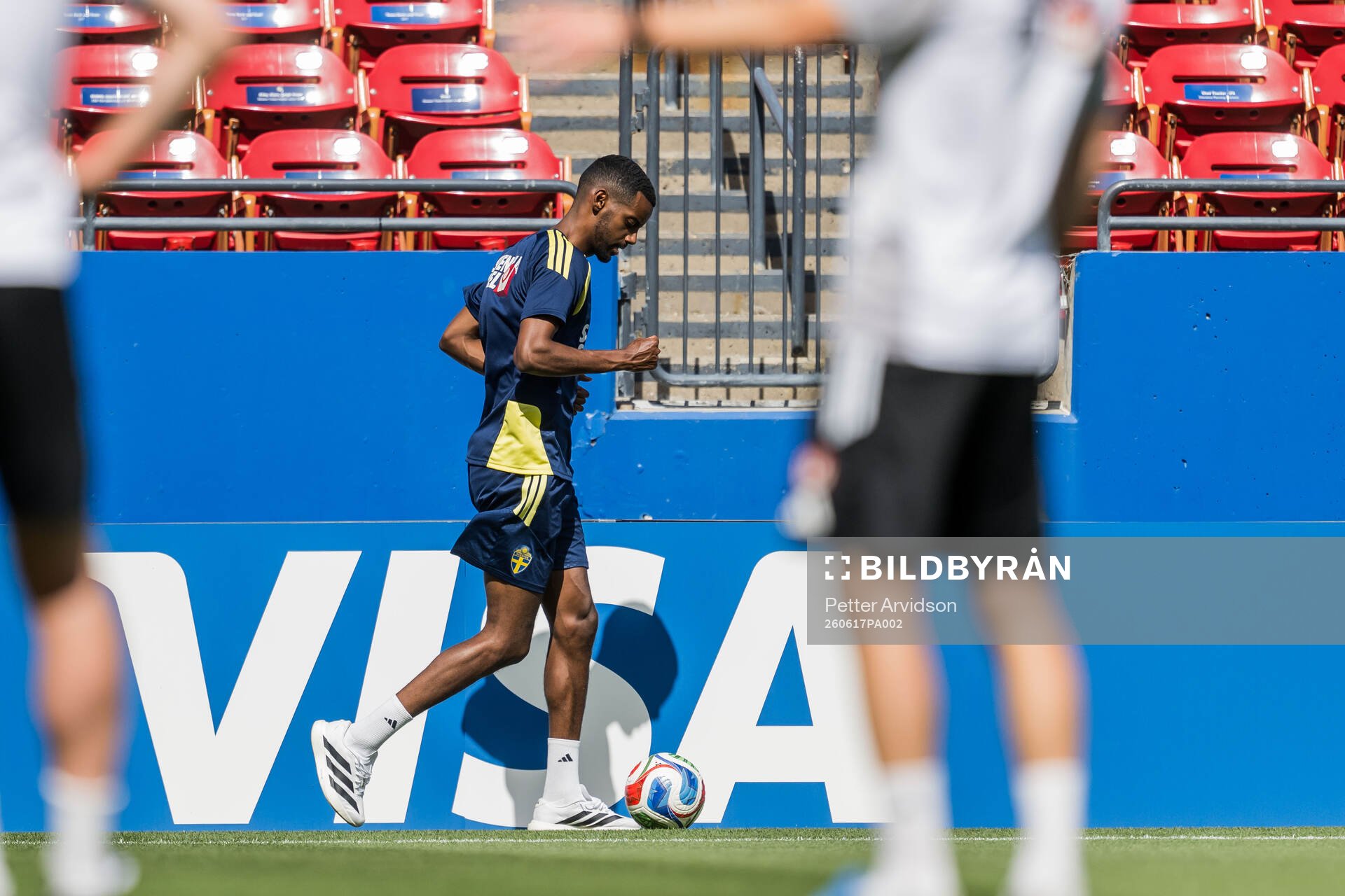 Alexander Isak of the Swedish national football team at a