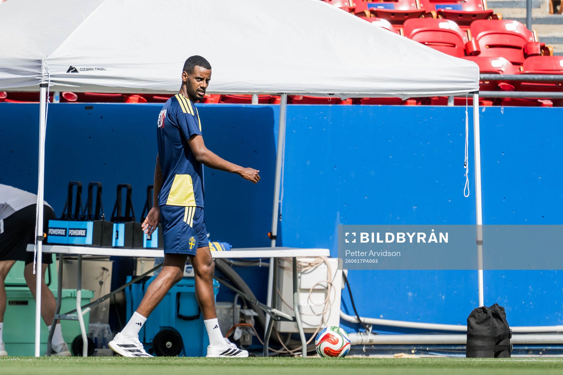 Alexander Isak of the Swedish national football team at a
