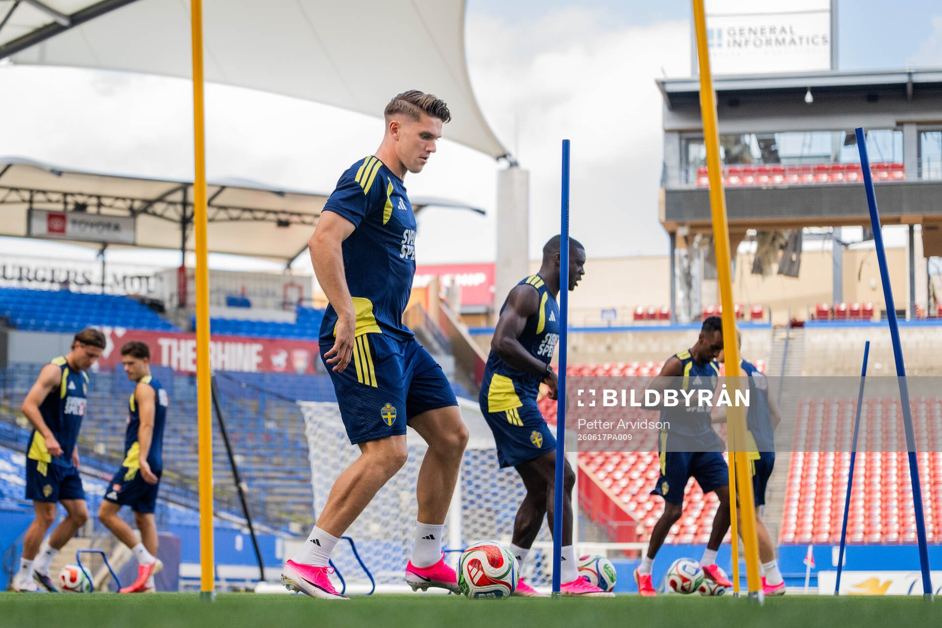 Viktor Gyökeres of the Swedish national football team at a