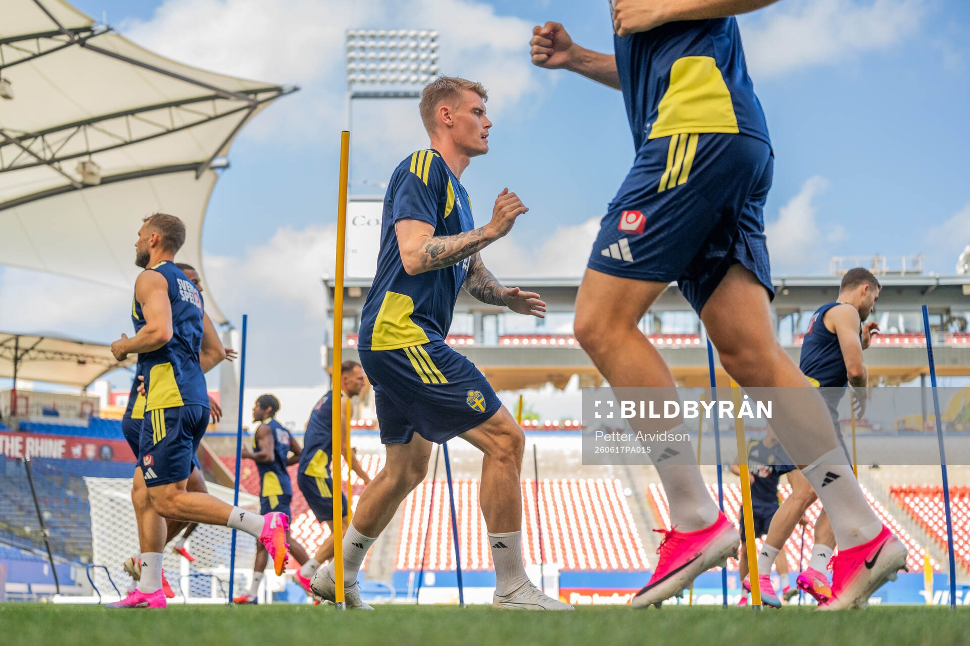 Eric Smith of the Swedish national football team at a
