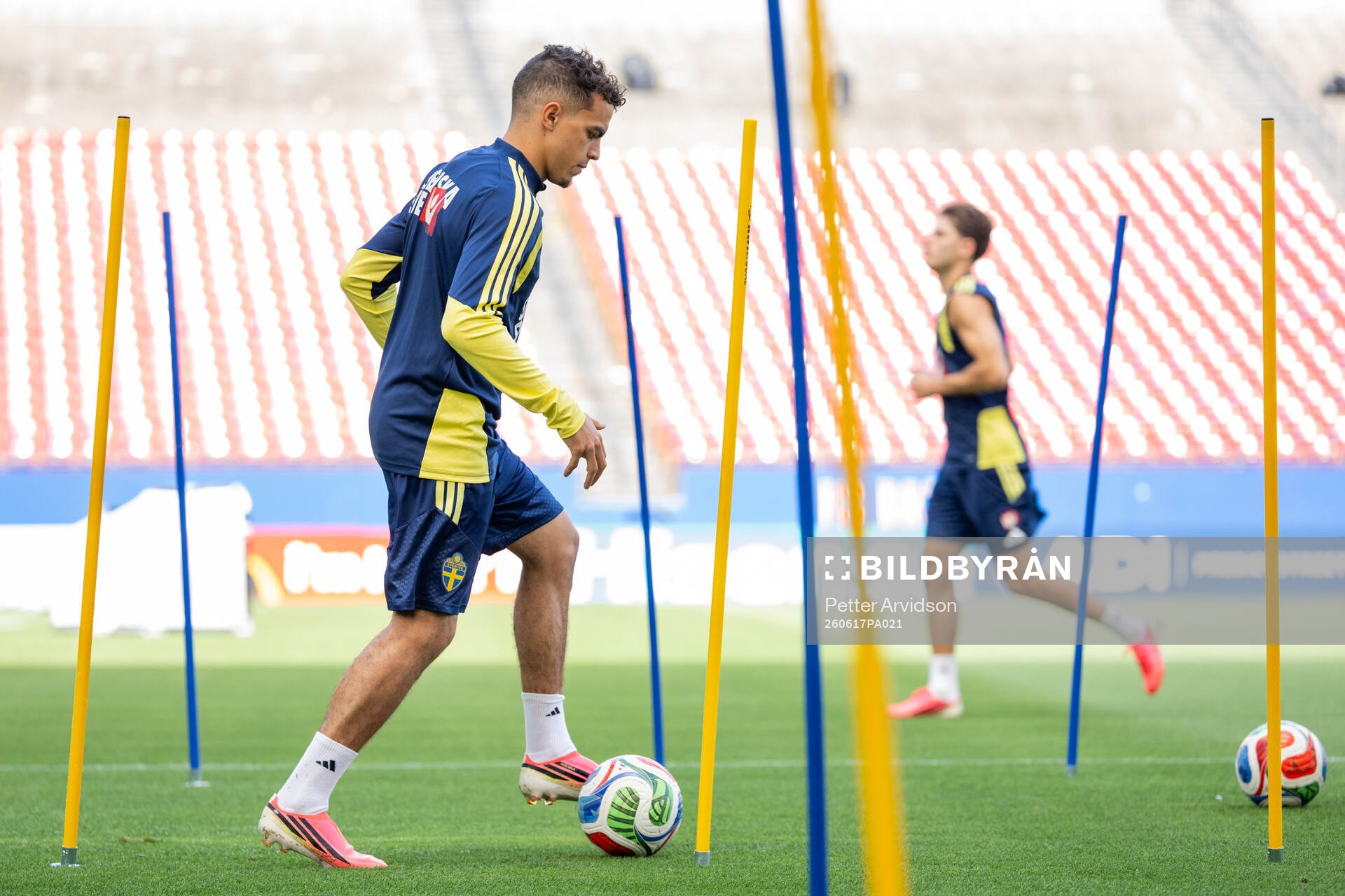 Yasin Ayari of the Swedish national football team at a