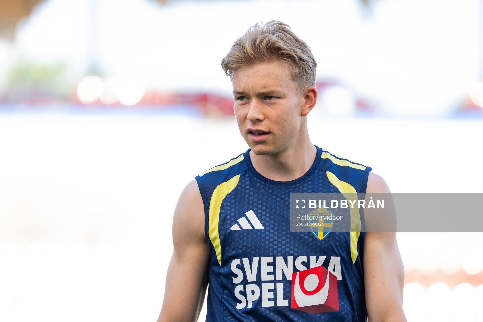 Daniel Svensson of the Swedish national football team at a