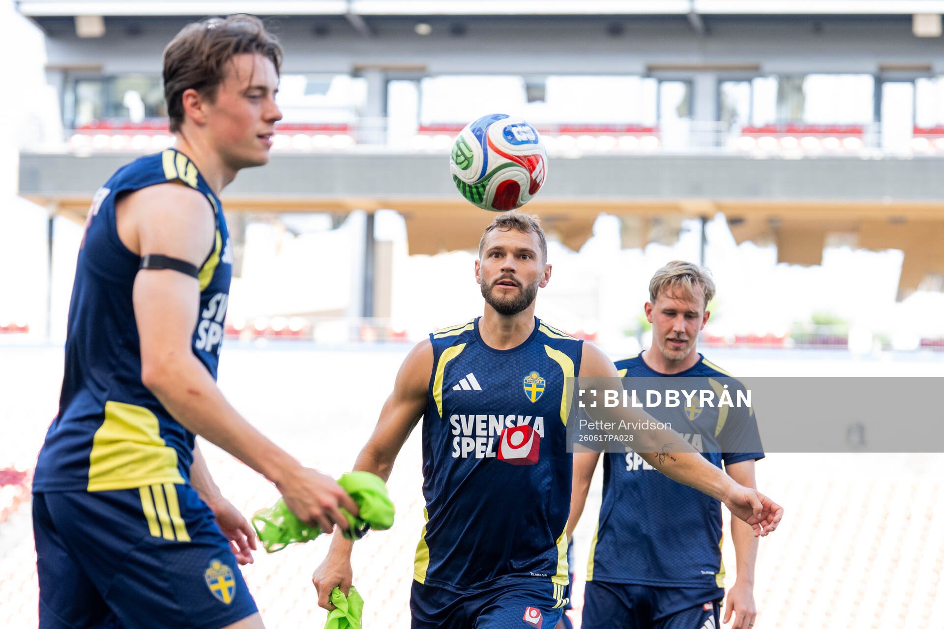 Jesper Karlström of the Swedish national football team at