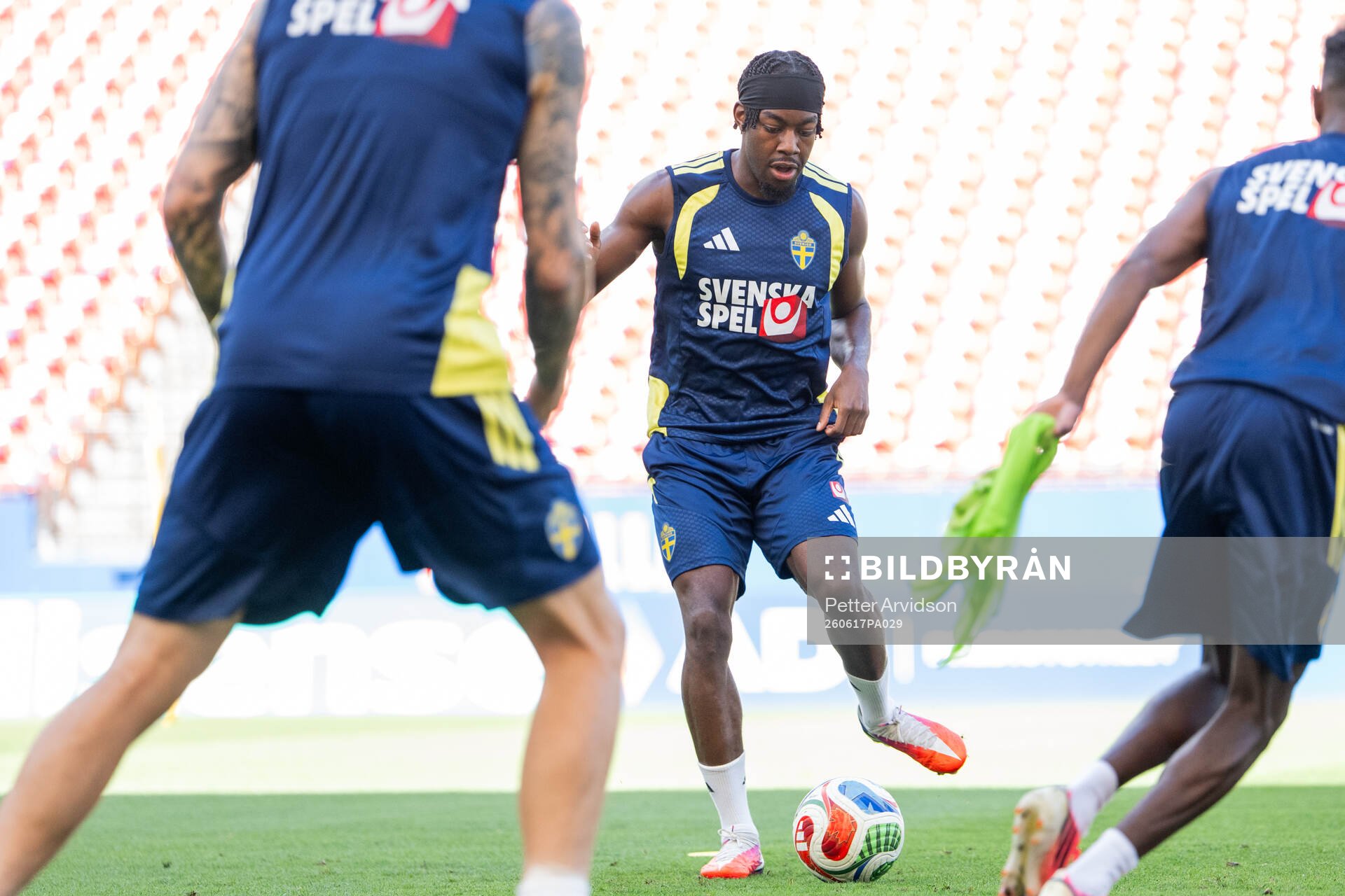 Anthony Elanga of the Swedish national football team at a