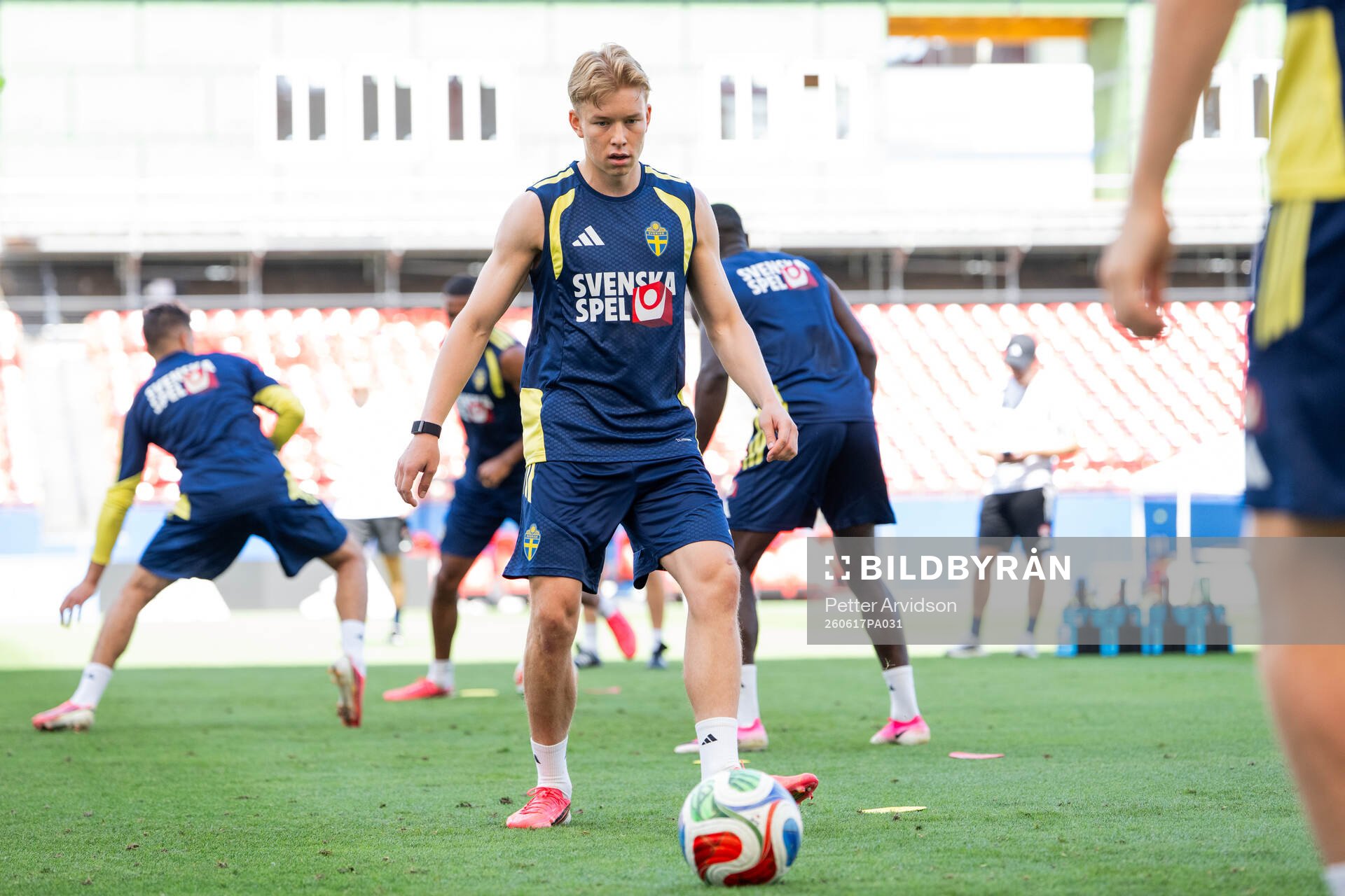 Daniel Svensson of the Swedish national football team at a