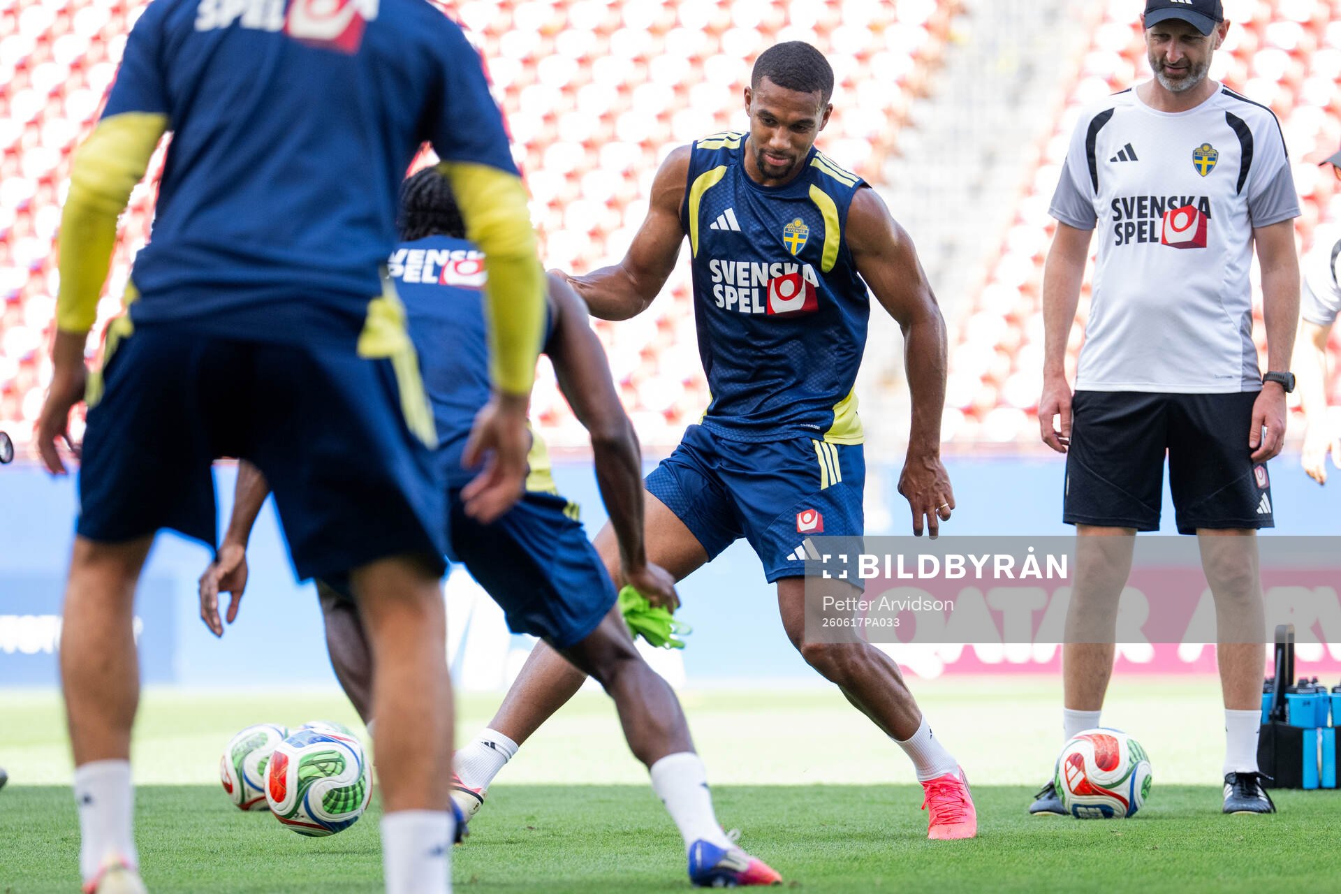 Isak Hien of the Swedish national football team at a