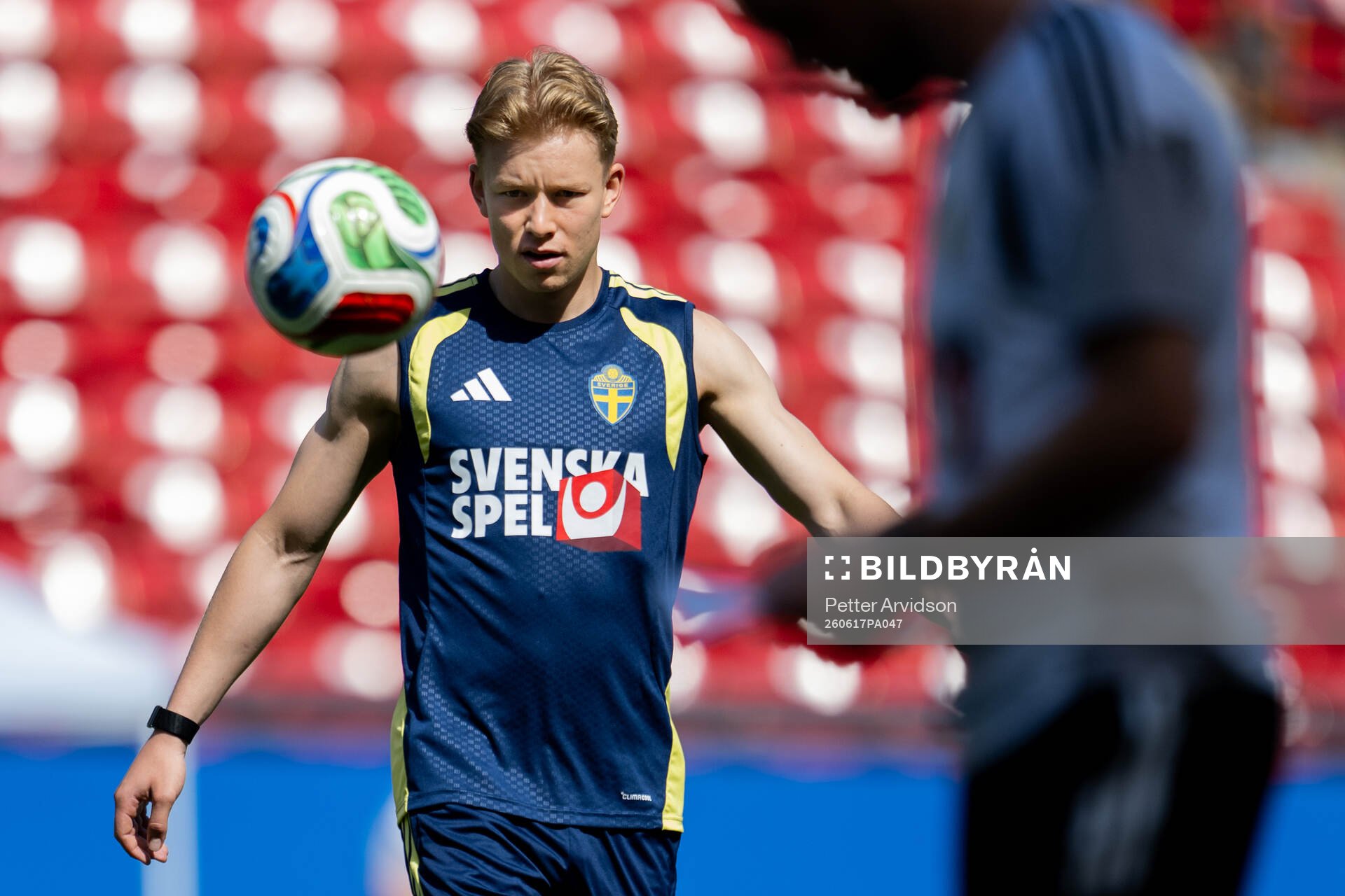 Daniel Svensson of the Swedish national football team at a