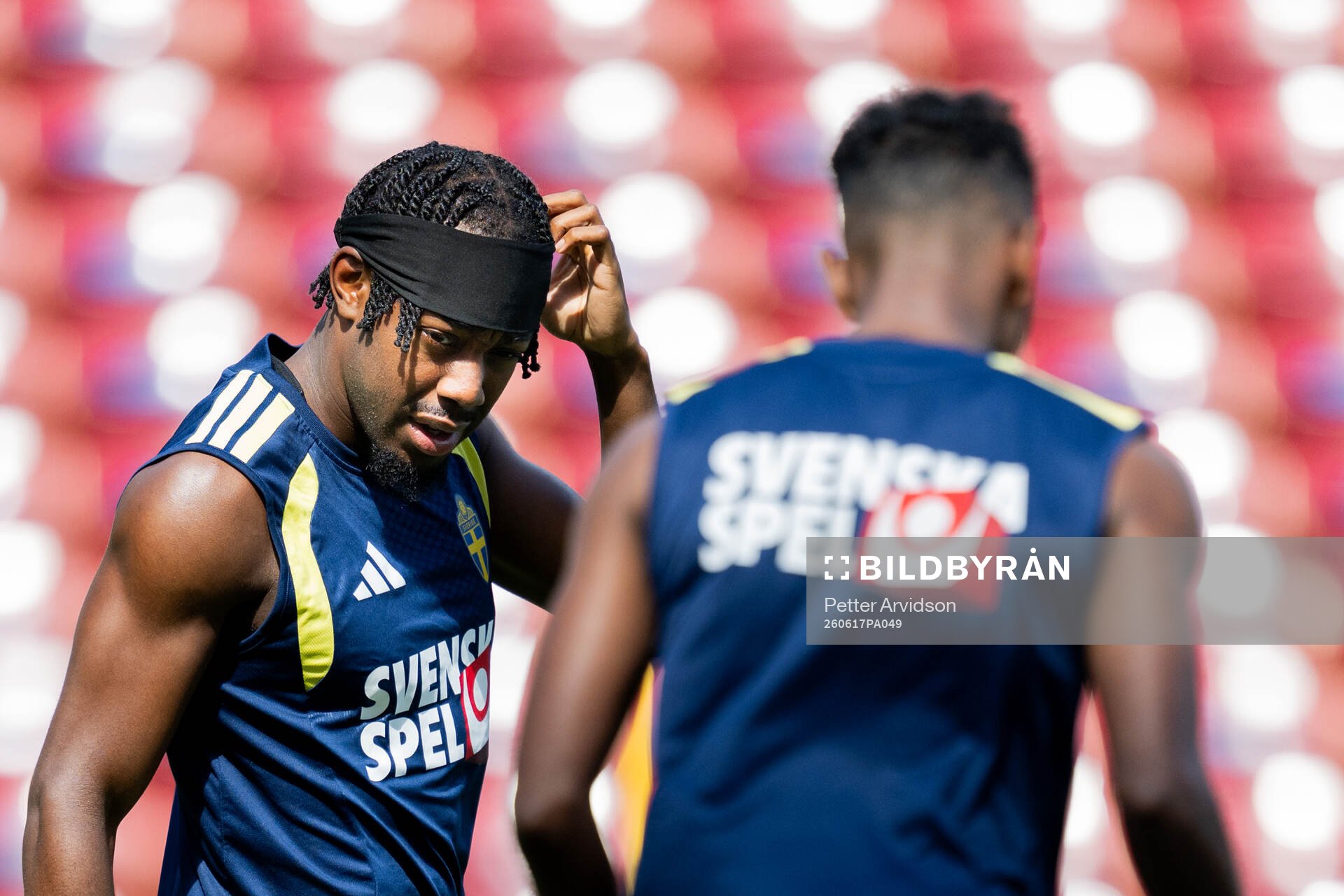 Anthony Elanga of the Swedish national football team at a