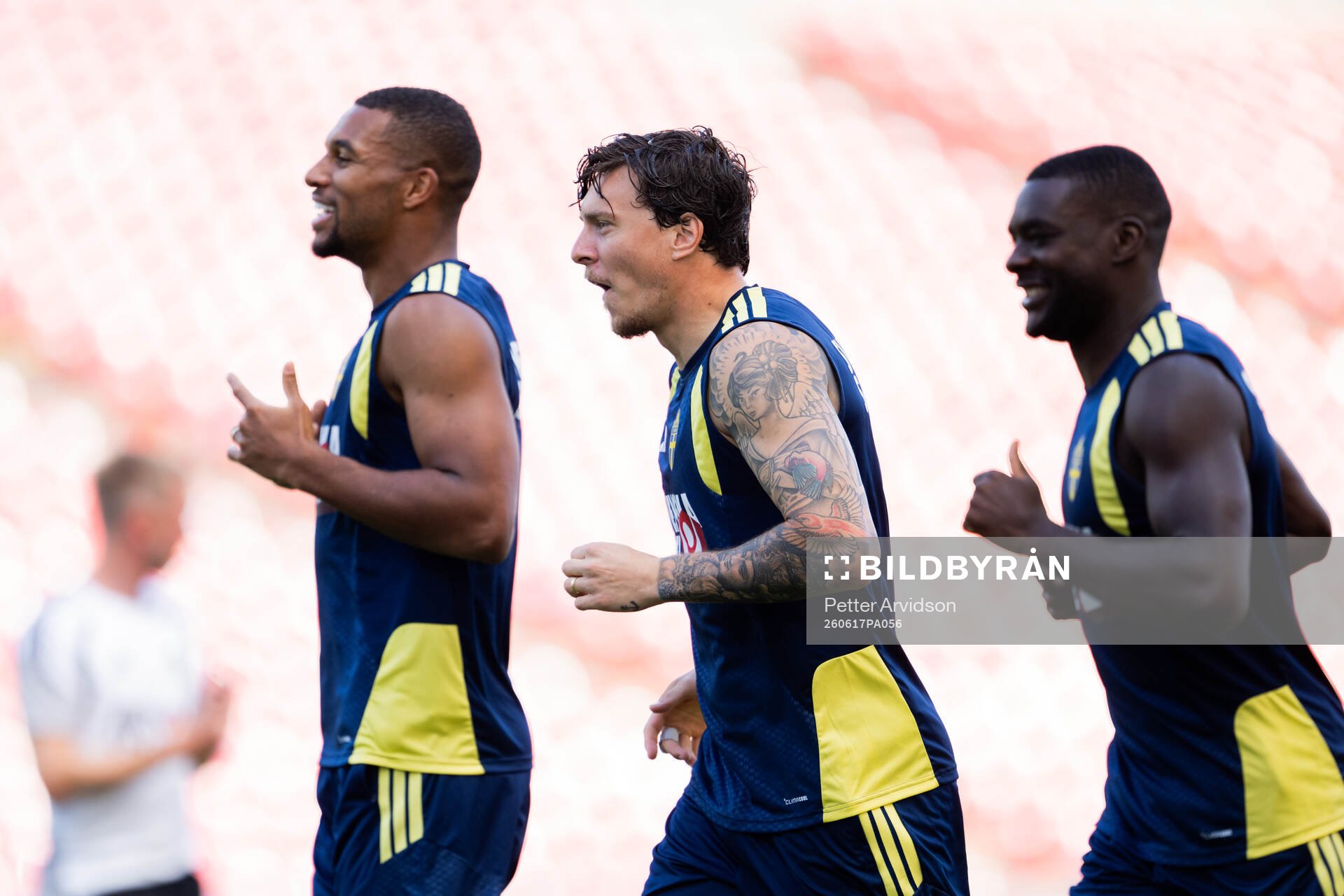 Isak Hien, Victor Nilsson Lindelöf and Ken Sema of the