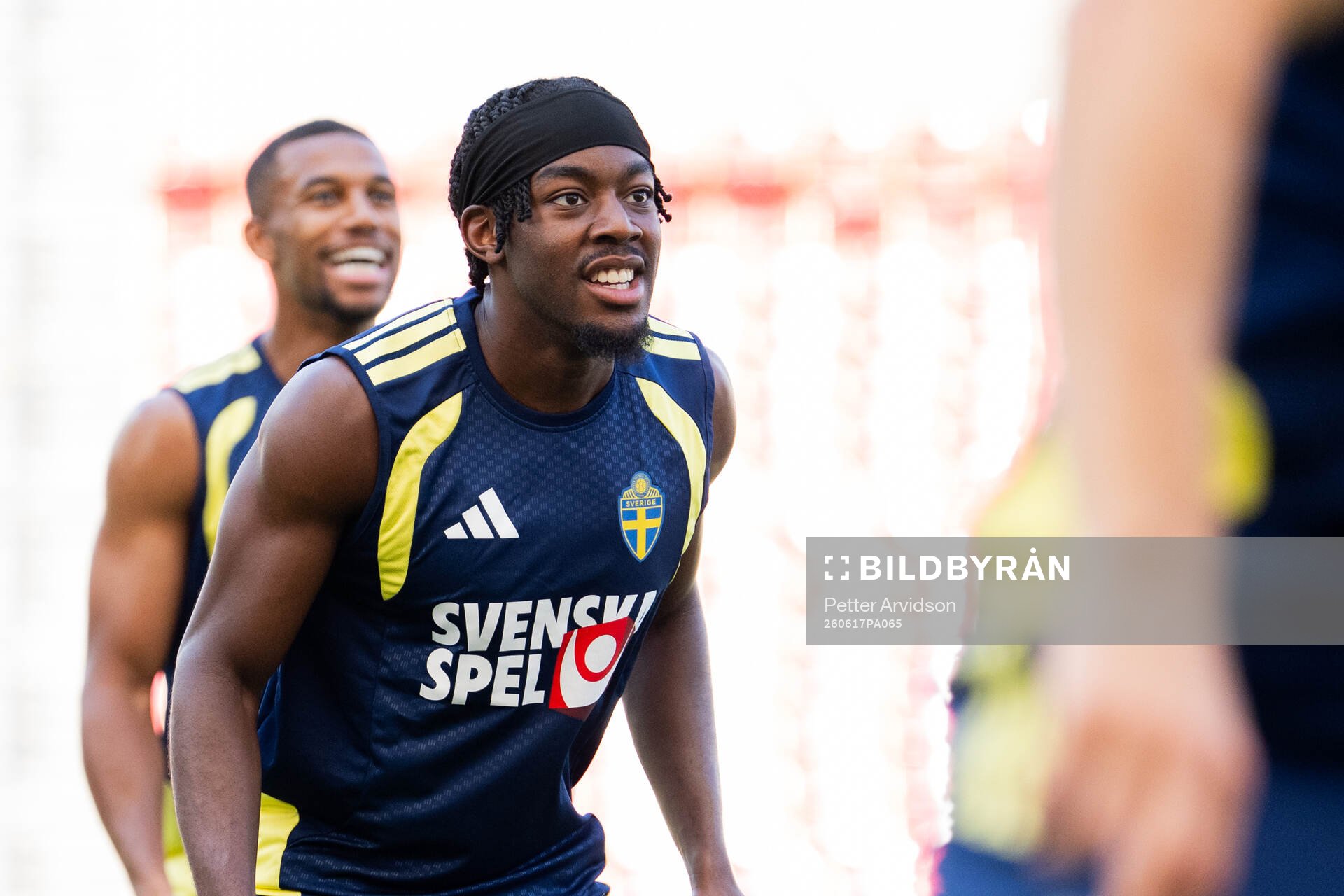 Anthony Elanga of the Swedish national football team at a