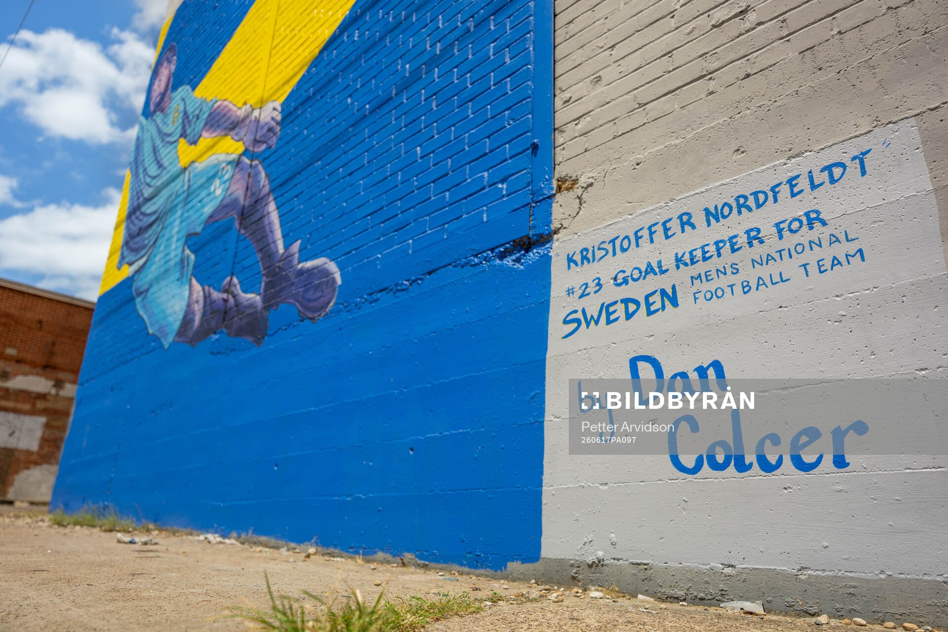 Goalkeeper Kristoffer Nordfeldt of the Swedish men's
