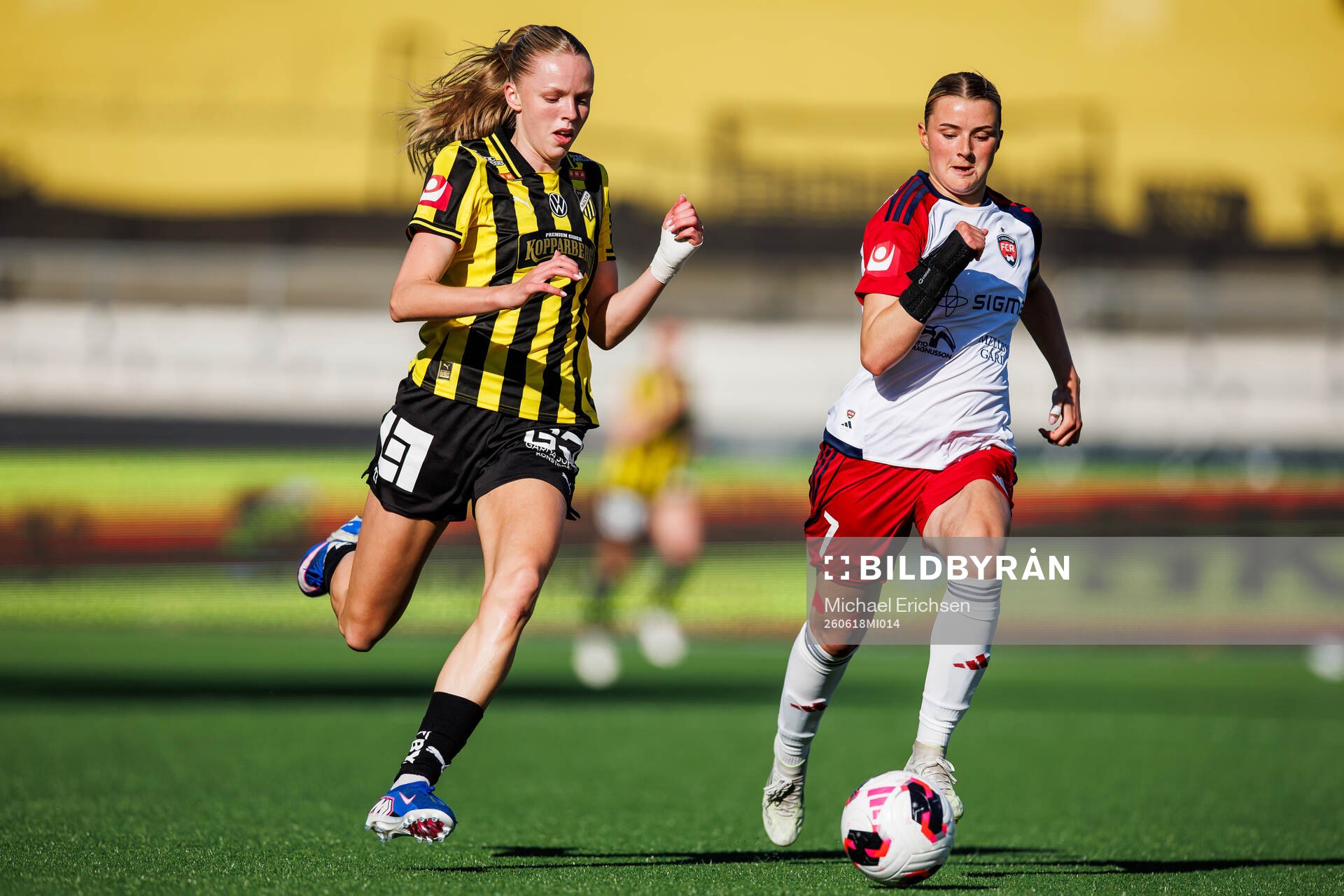 Häckens Thelma Pálmadottir och Rosengårds Thea Sørbo