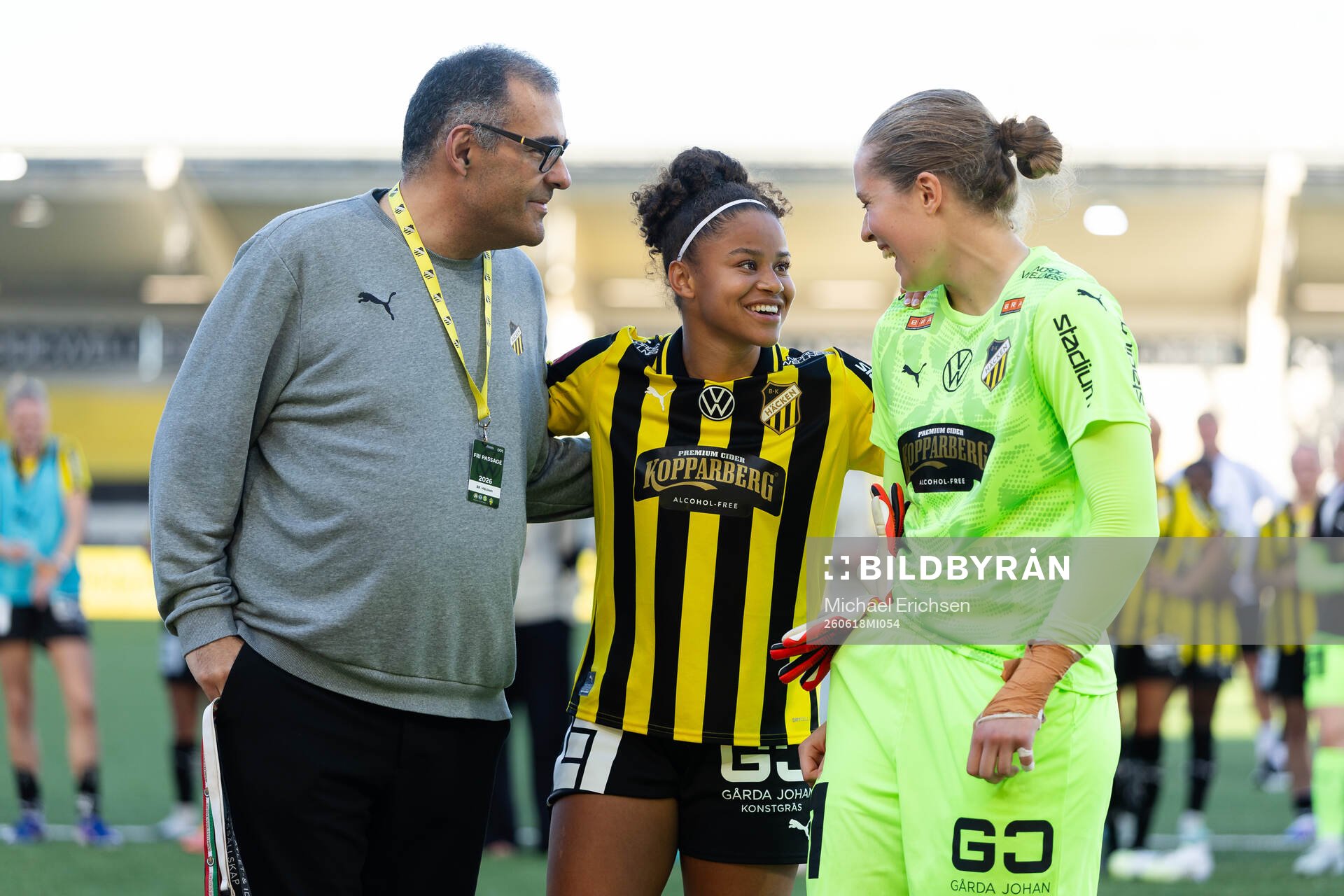 Häckens Adde Larsson, Felicia Schröder och målvakt