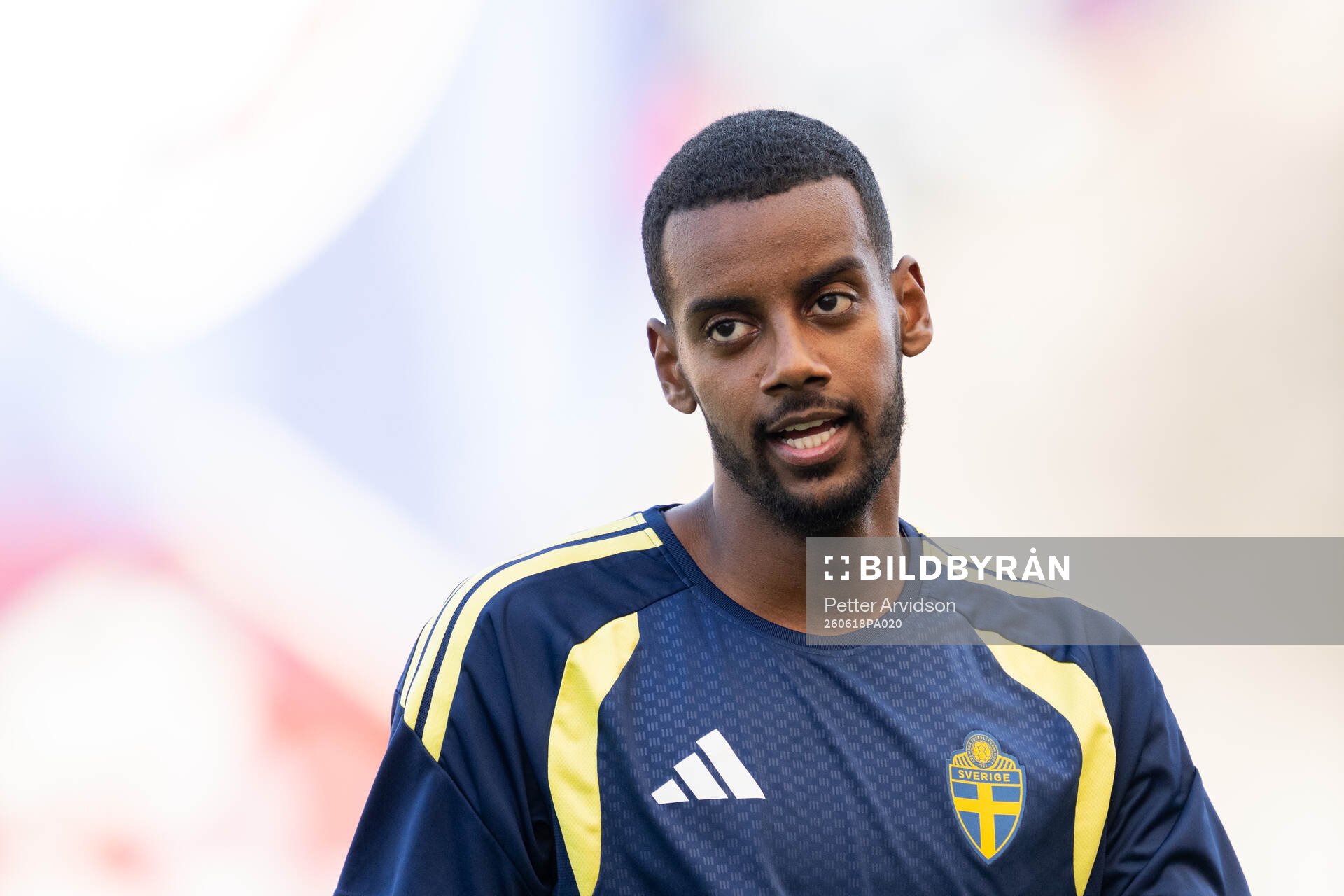 Alexander Isak of the Swedish national football team at a