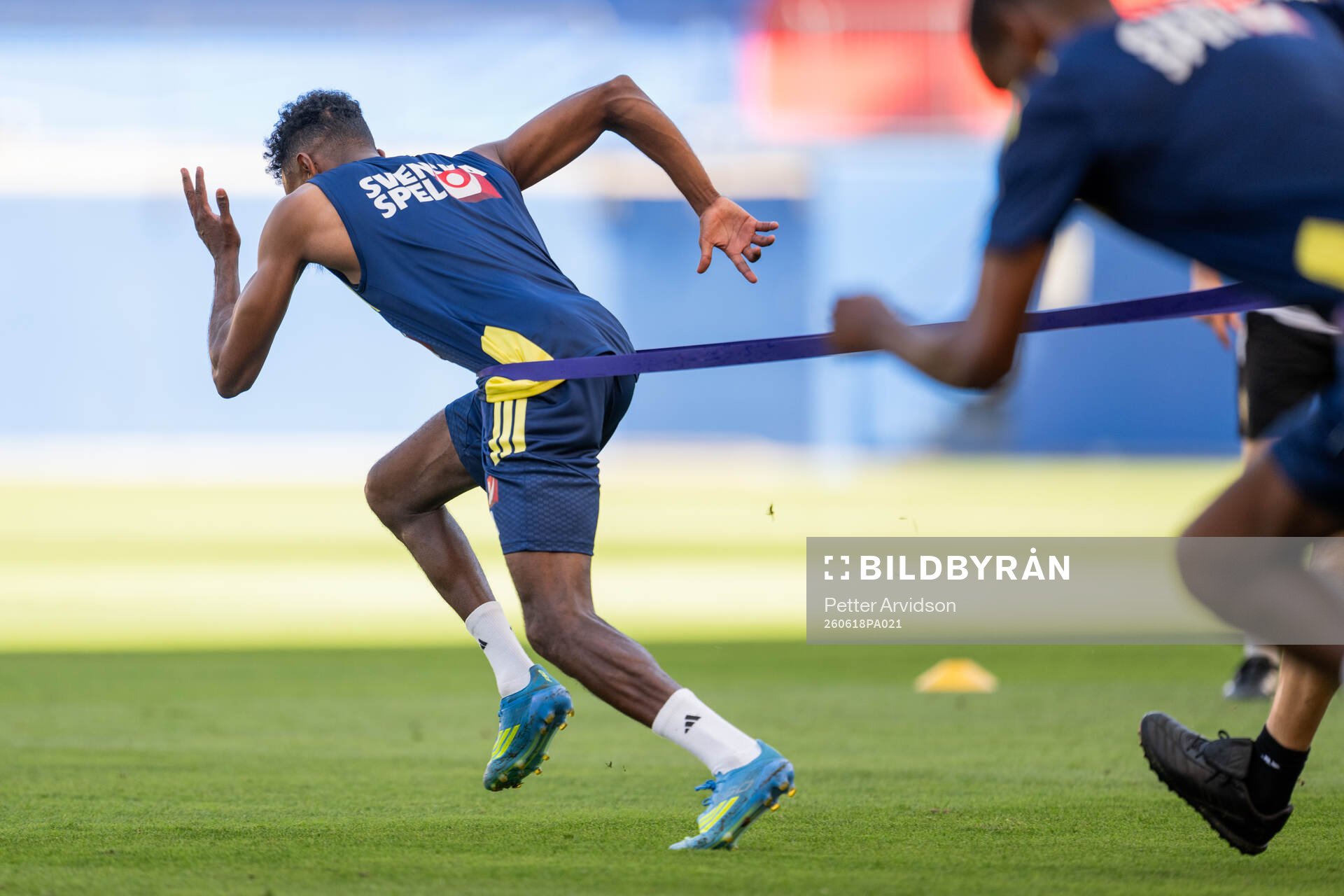 Taha Ali of the Swedish national football team at a