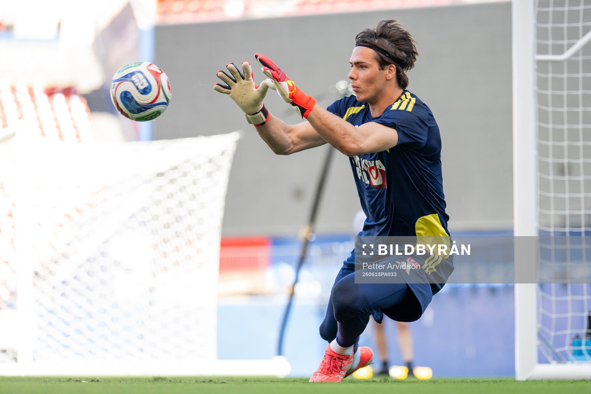 Goalkeeper Jacob Widell Zetterström of the Swedish