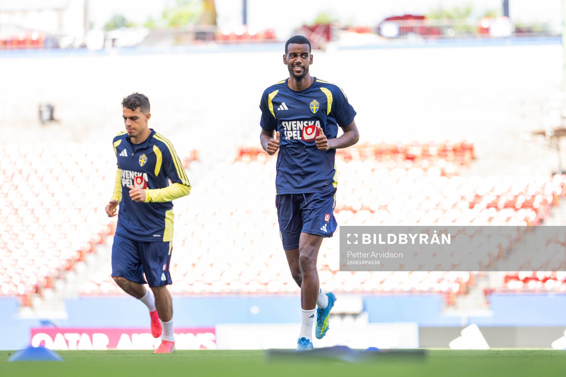 Alexander Isak of the Swedish national football team at a