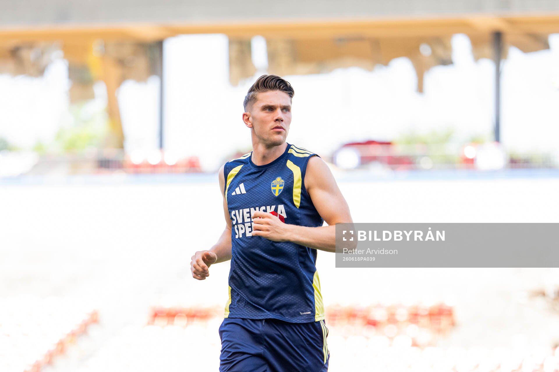 Viktor Gyökeres of the Swedish national football team at a