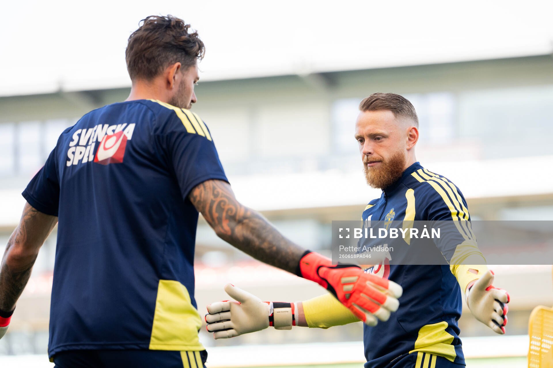 Goalkeeper Kristoffer Nordfeldt and goalkeeper Viktor