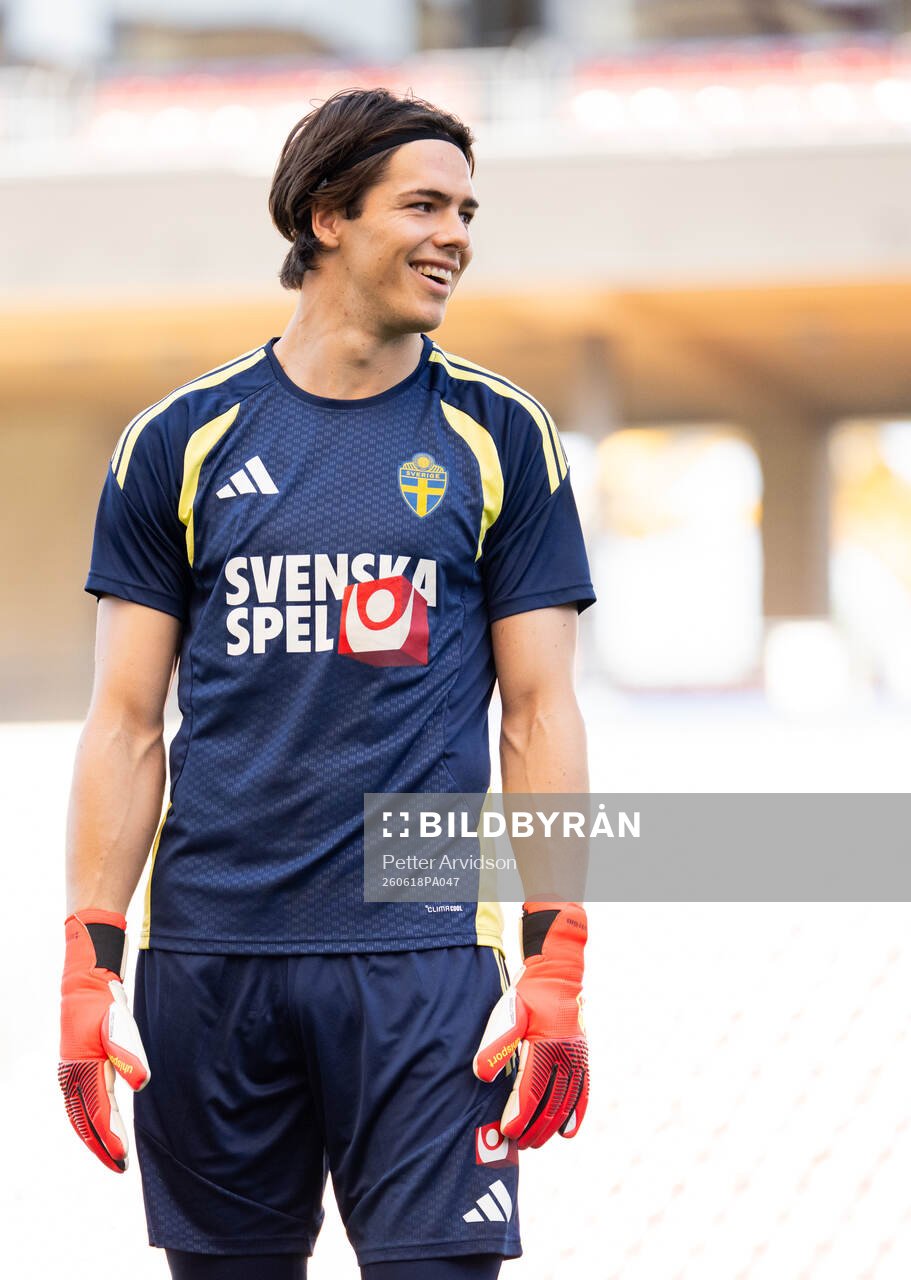 Goalkeeper Jacob Widell Zetterström of the Swedish