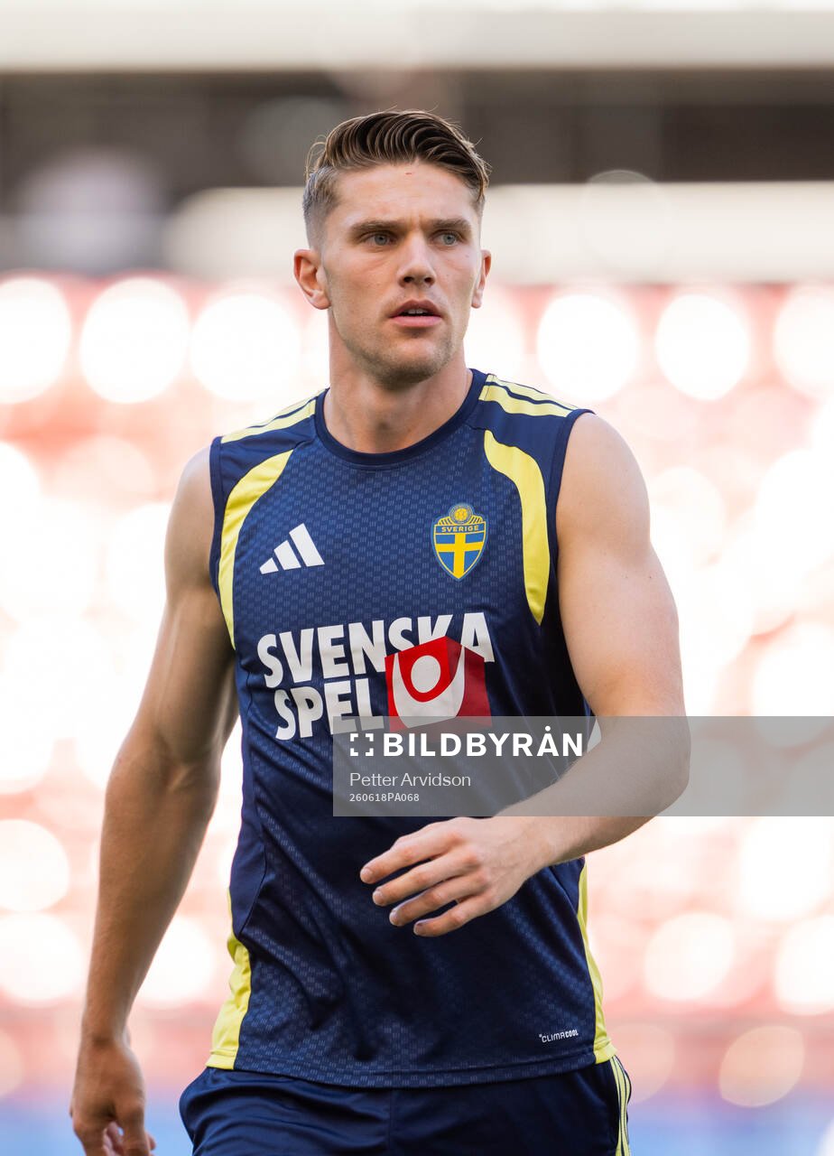 Viktor Gyökeres of the Swedish national football team at a
