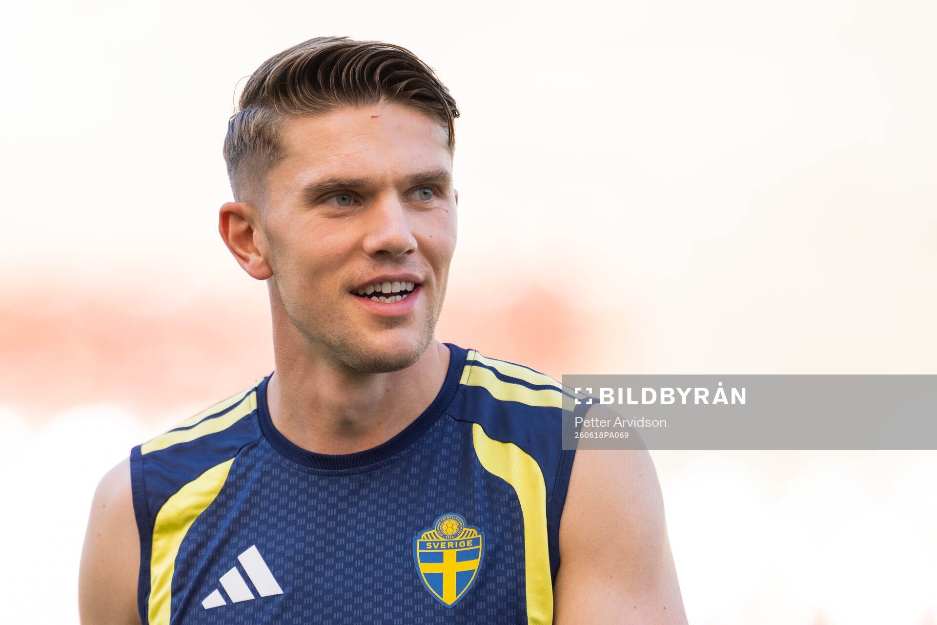 Viktor Gyökeres of the Swedish national football team at a