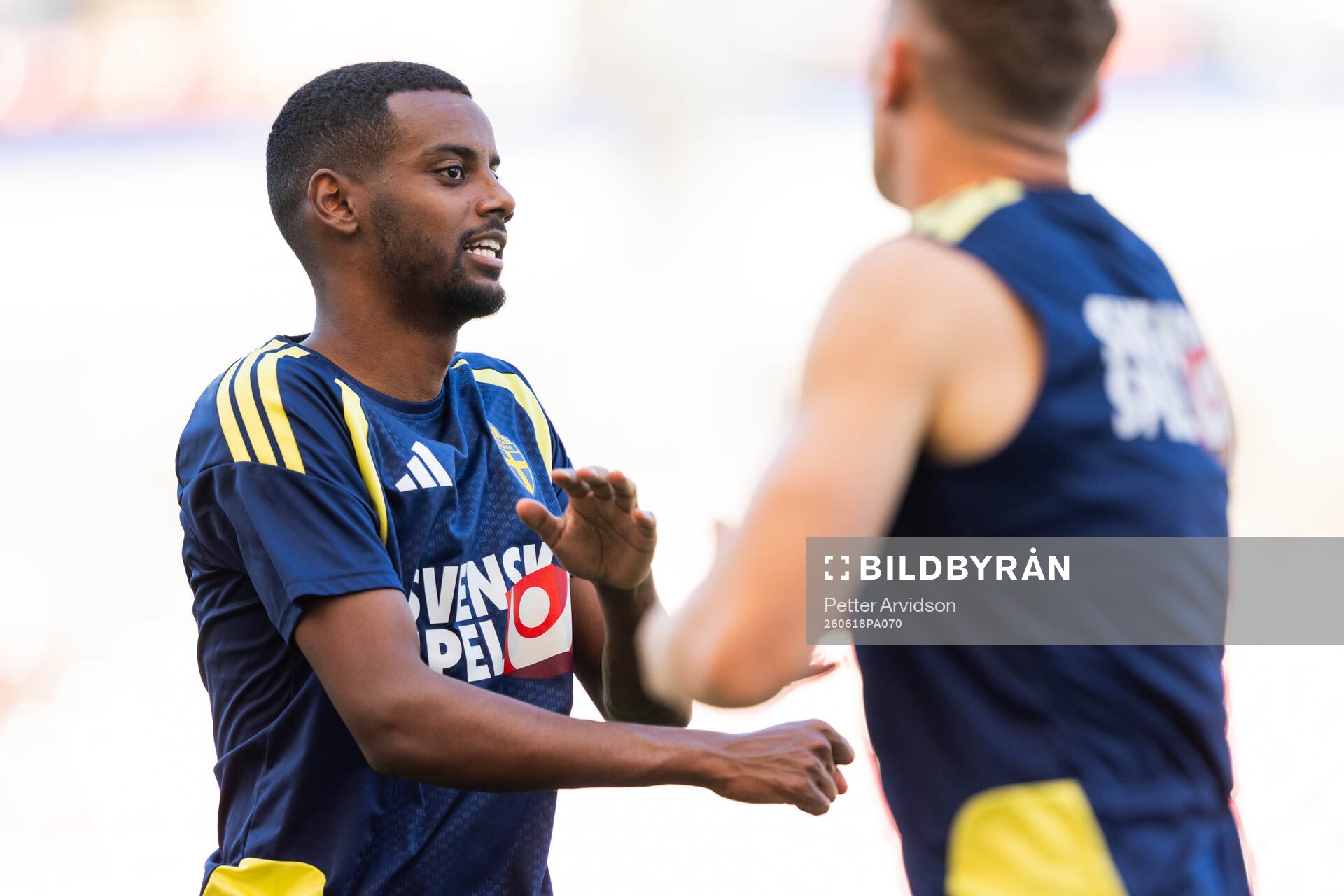 Alexander Isak of the Swedish national football team at a