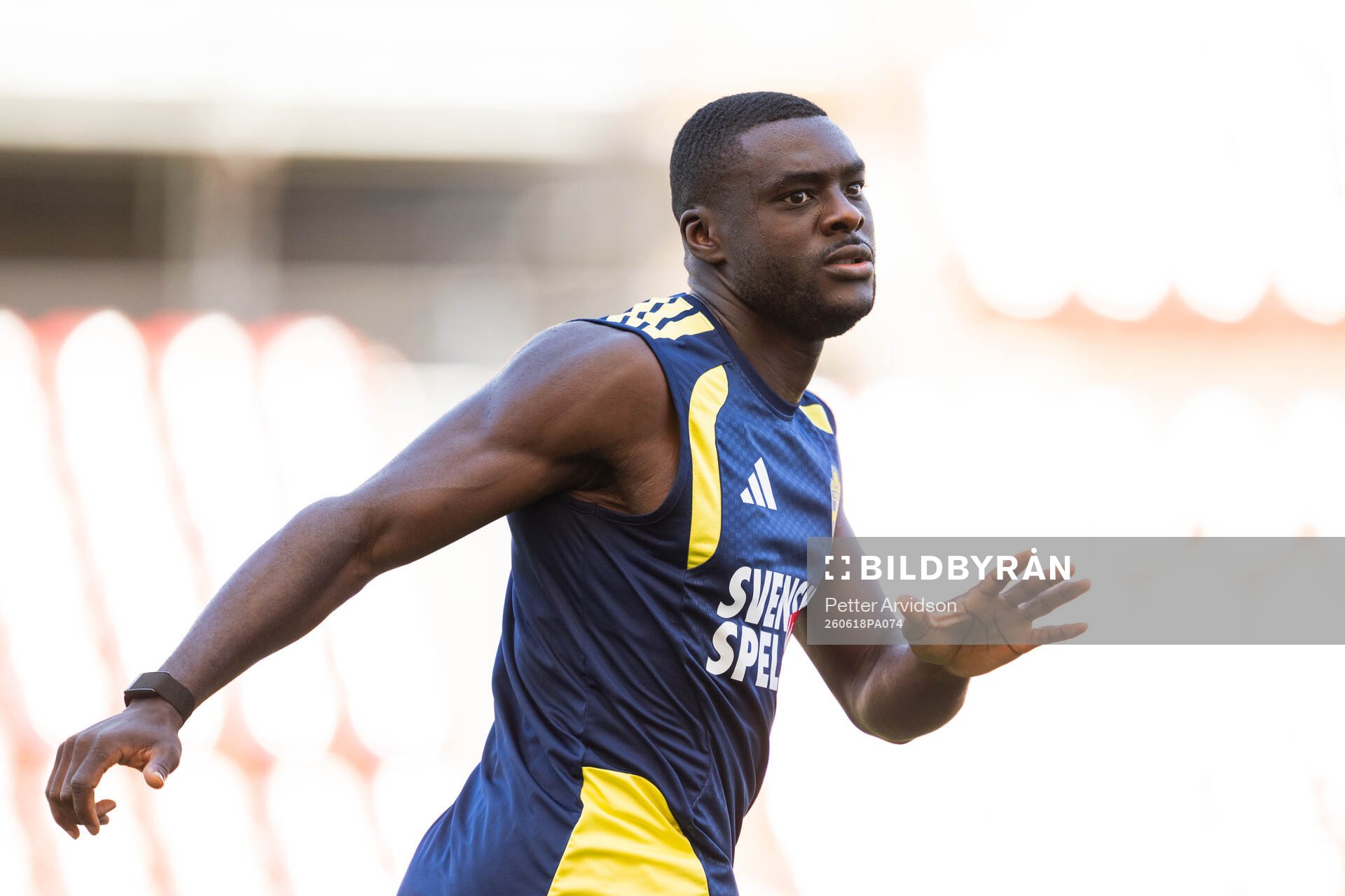 Ken Sema of the Swedish national football team at a